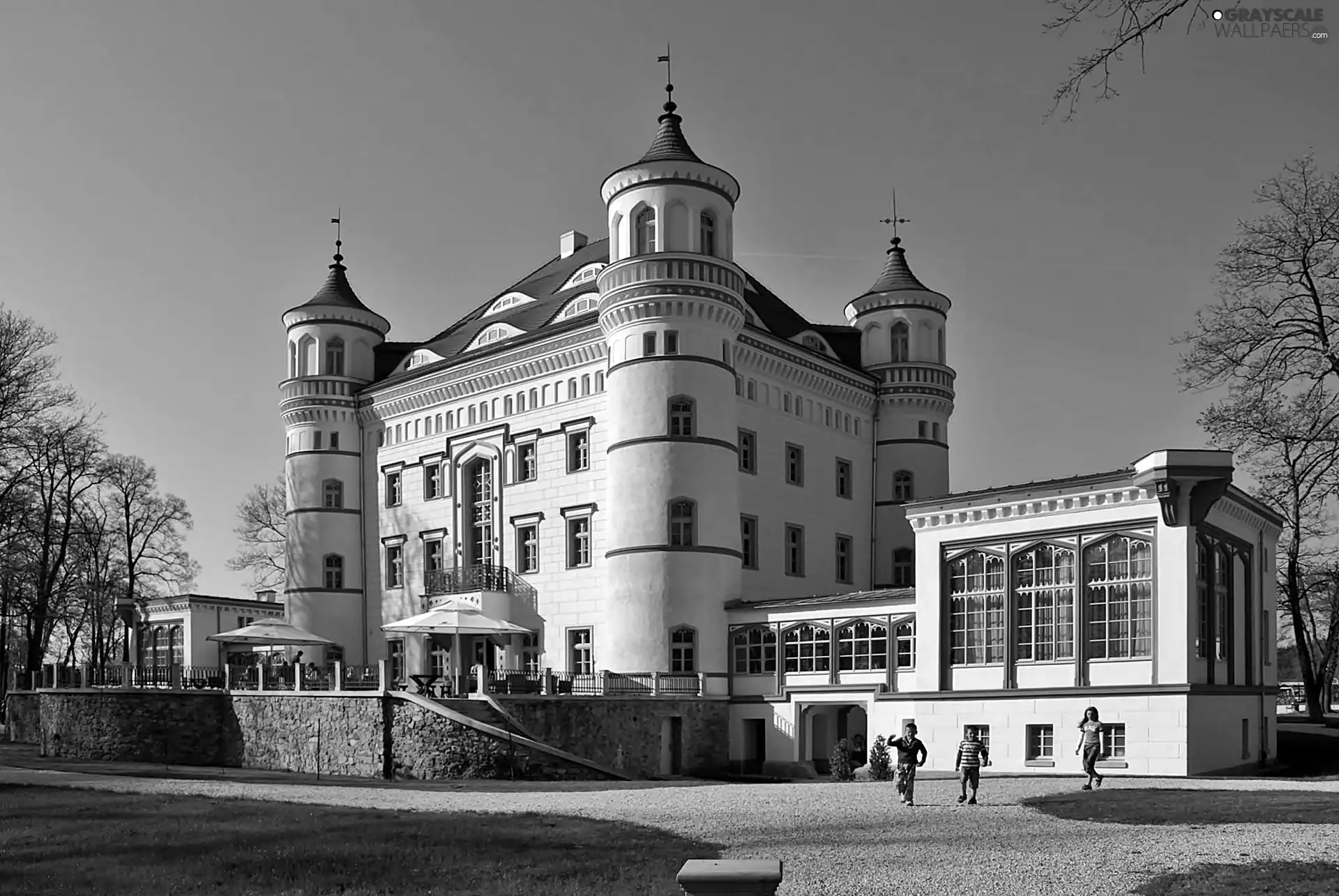 Park, Wojanow, palace