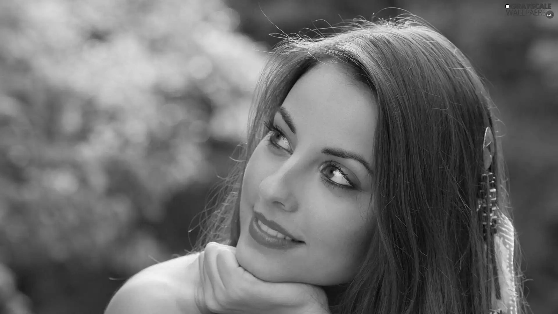 Romantic, make-up, Park, girl