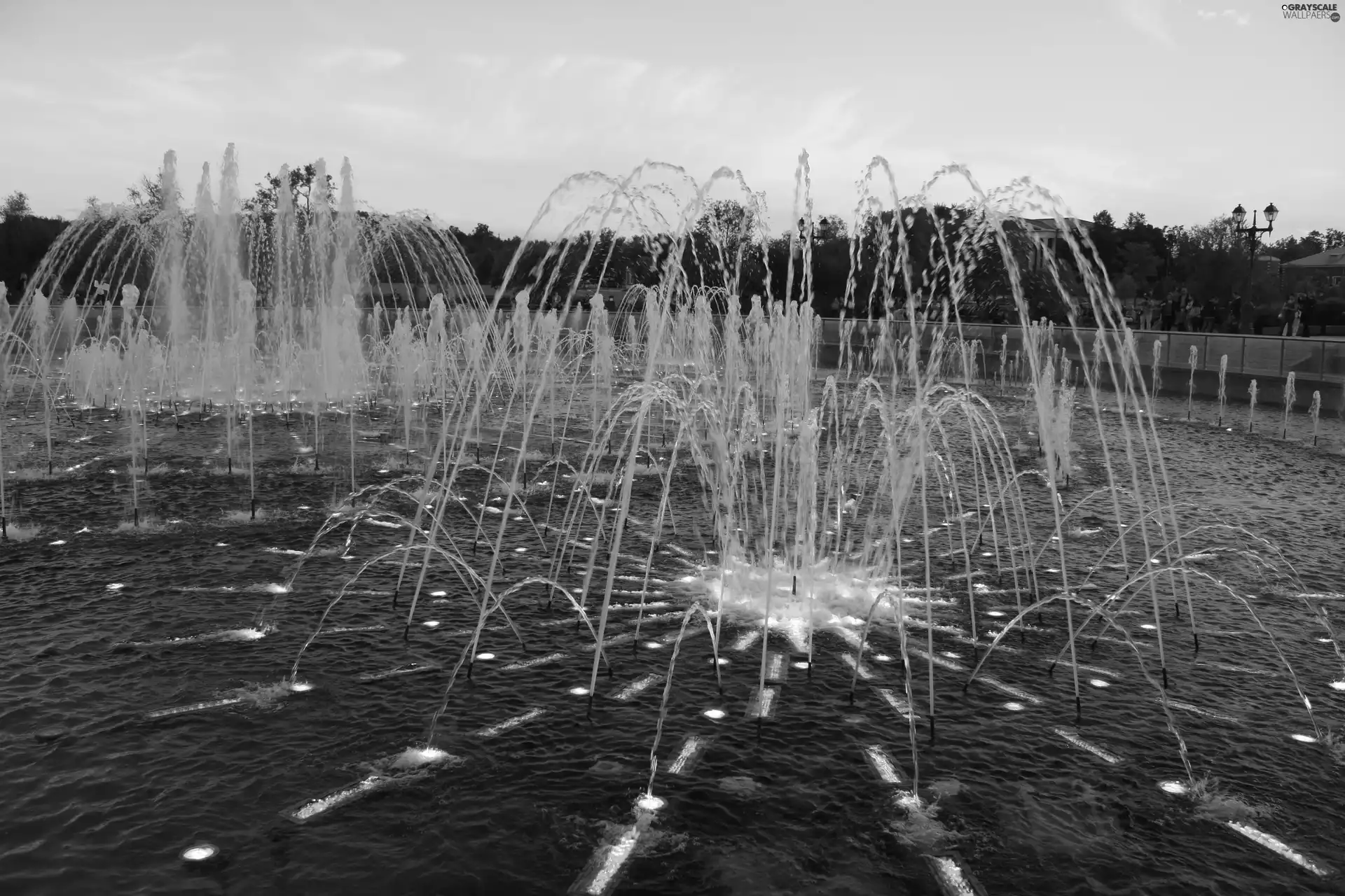 Russia, Tsaritsyno, Park Dancing Fountain, Moscow