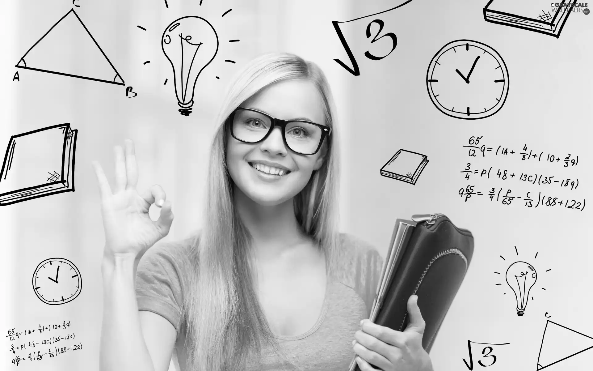 patterns, School, mathematics, geometry, Schoolgirl