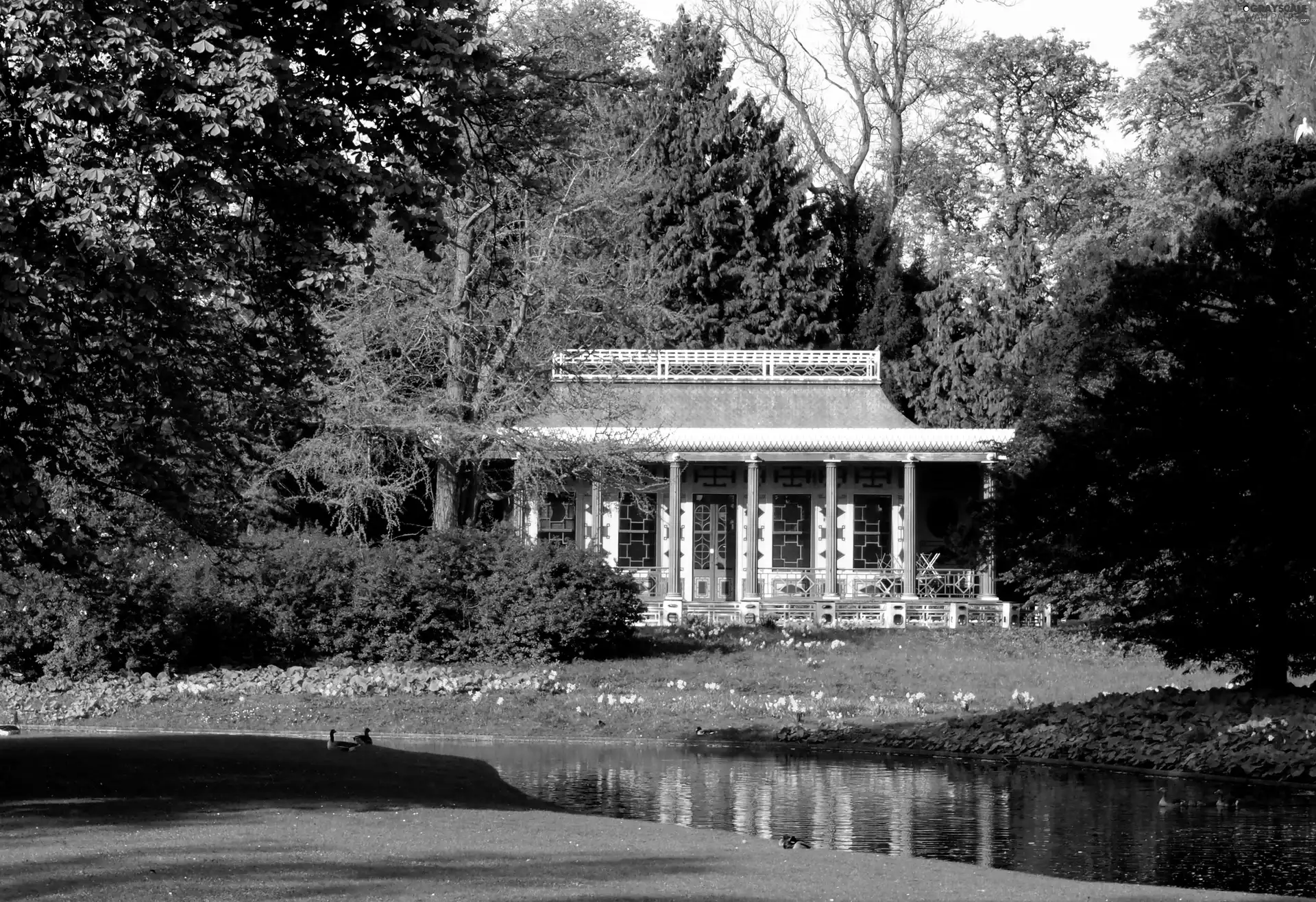 Frederiksberg, Copenhagen, pavilion, Chinese, Gar, Park