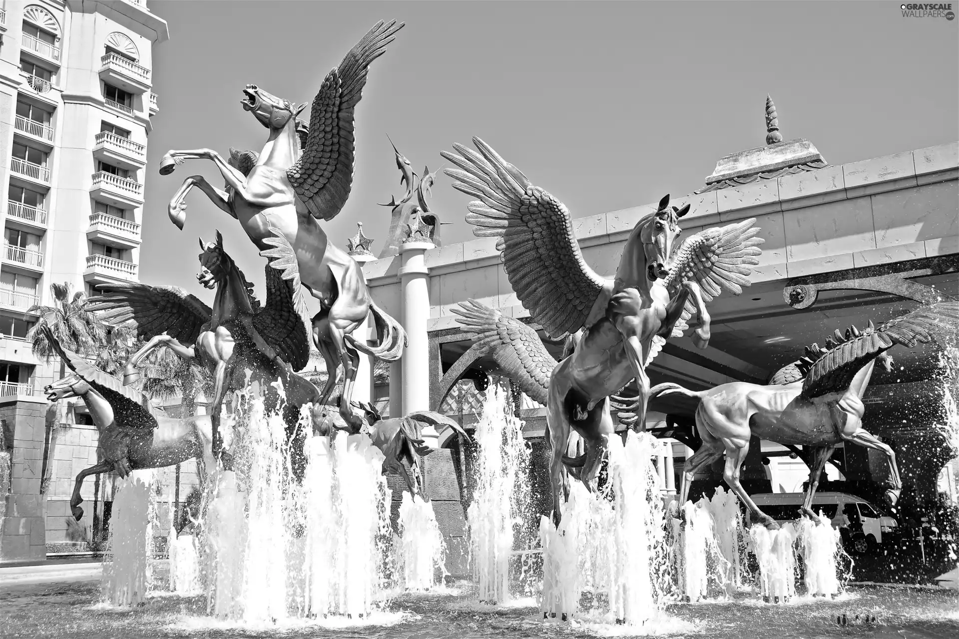 fountain, Pegasus