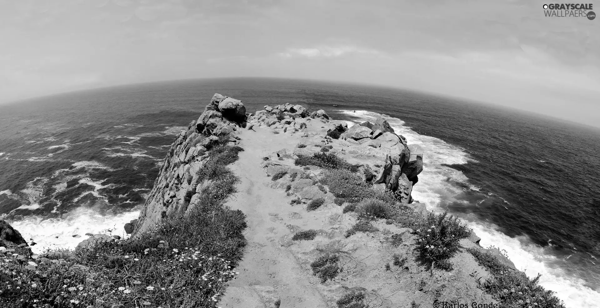 sea, small, peninsula, Sky