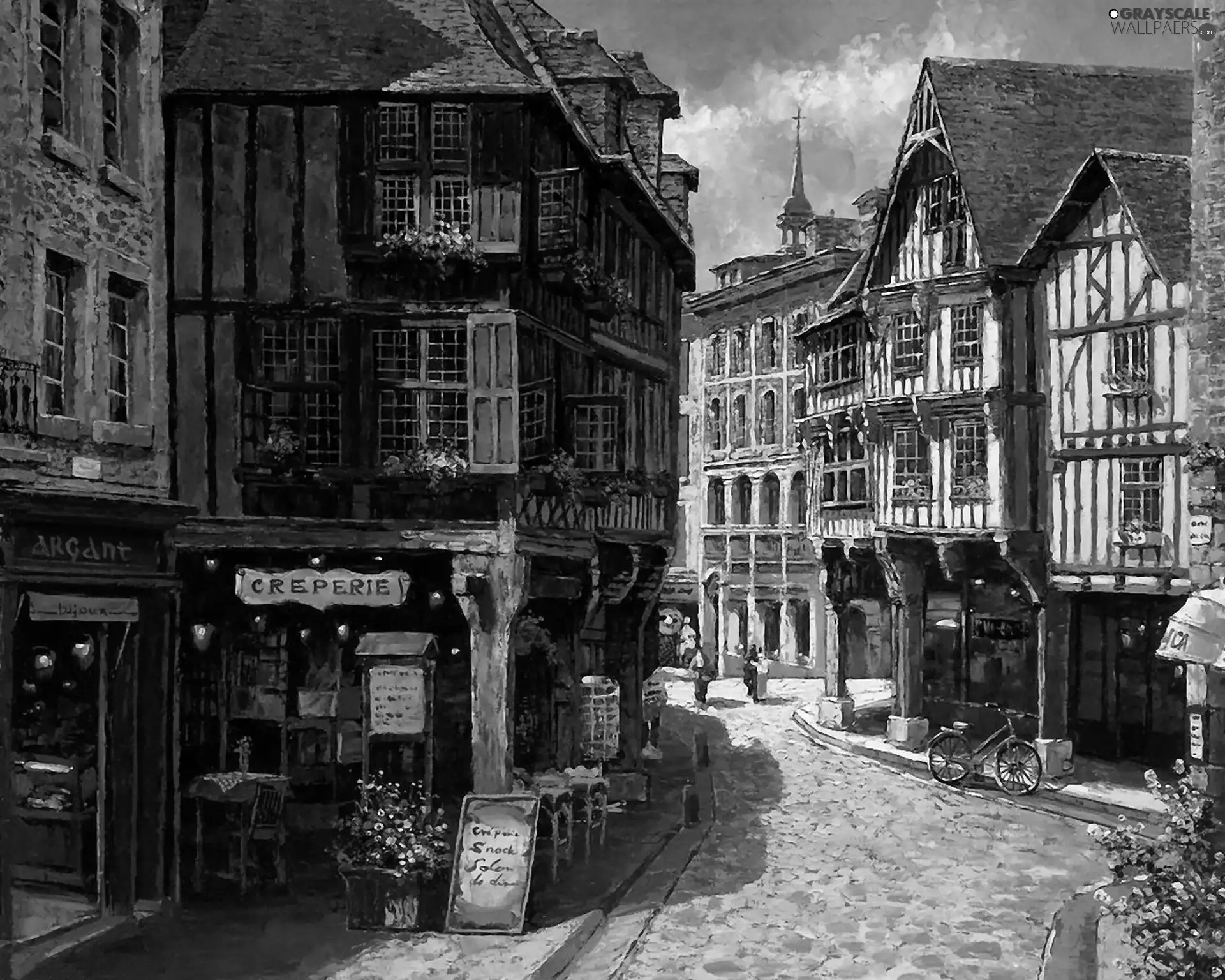 picture, Street, Houses