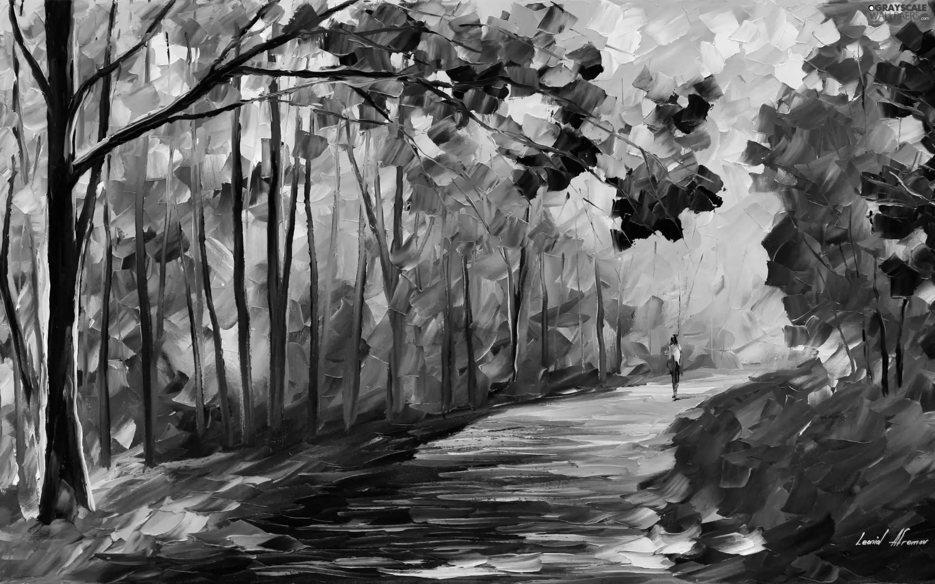 picture, oil, Way, form, Leonid Afremov