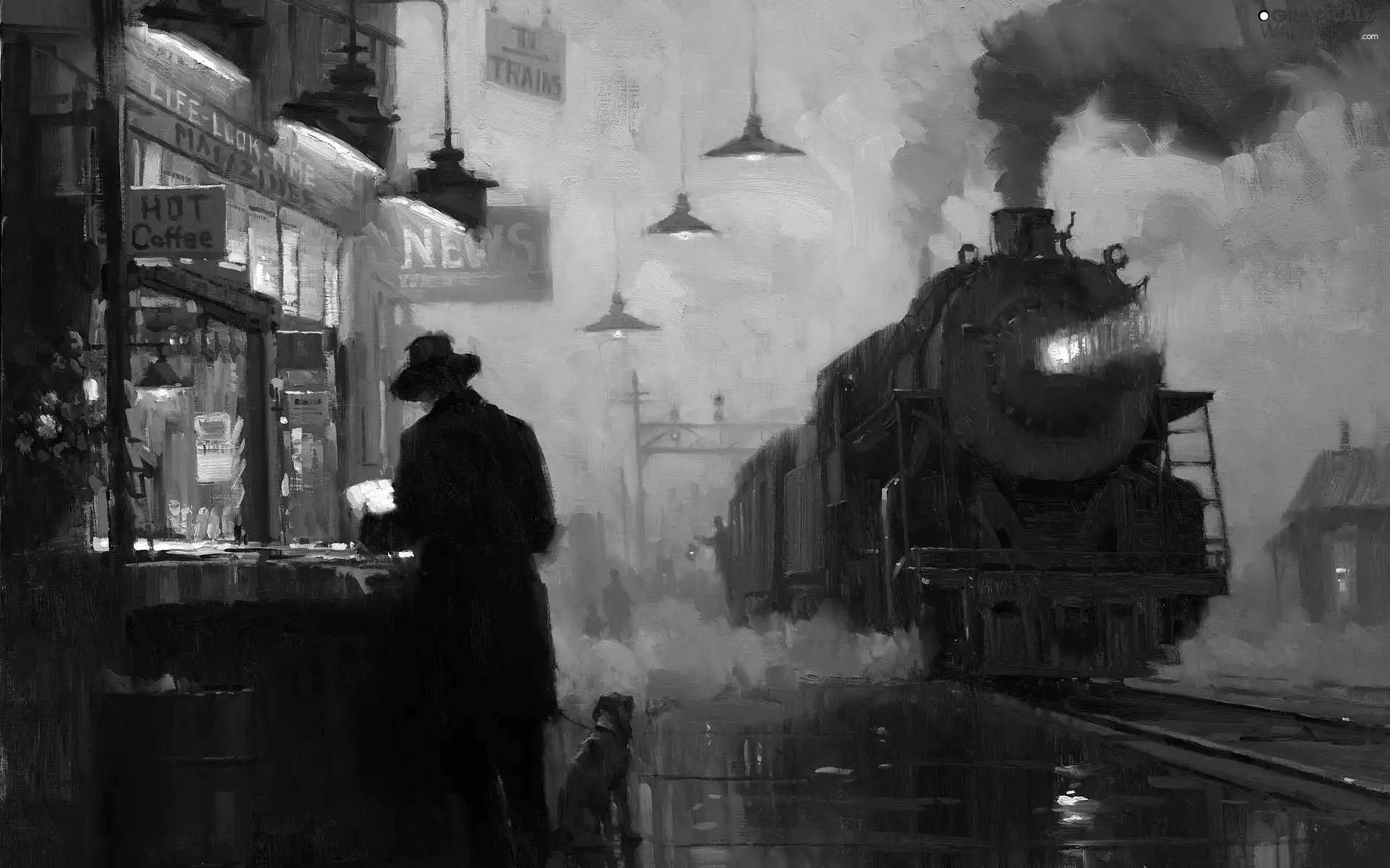 picture, Train, steam