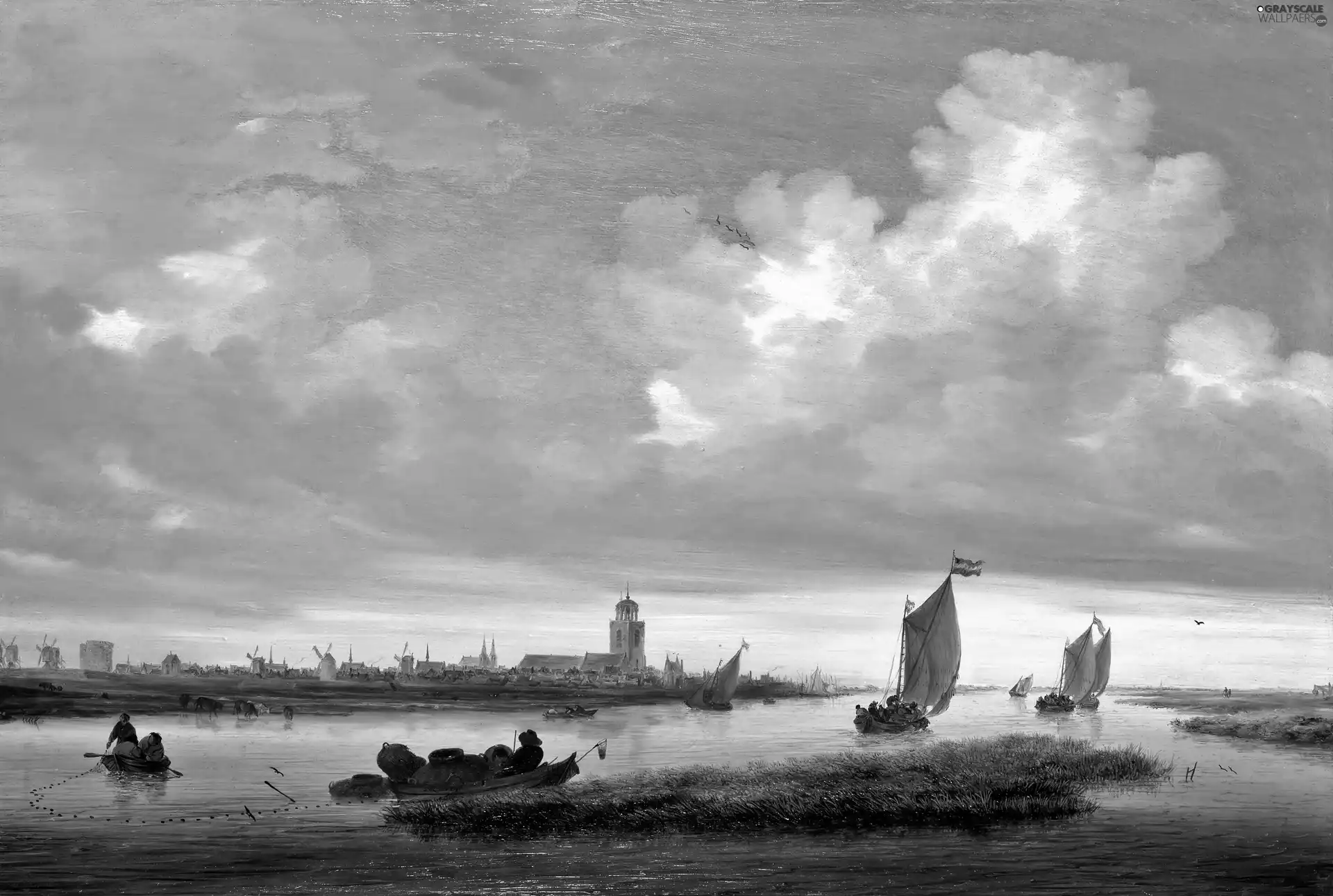 Salomon, Fishing, picture, van Ruysdael