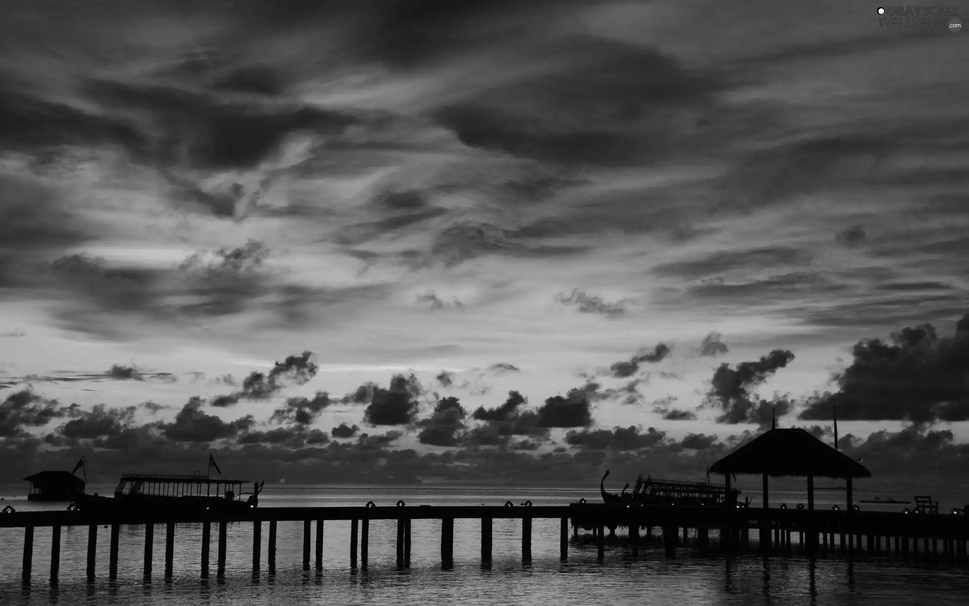 pier, Harbour, sun, sea, west