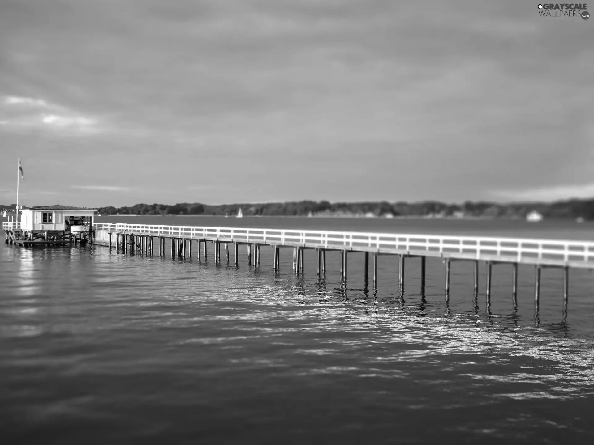 lake, pier
