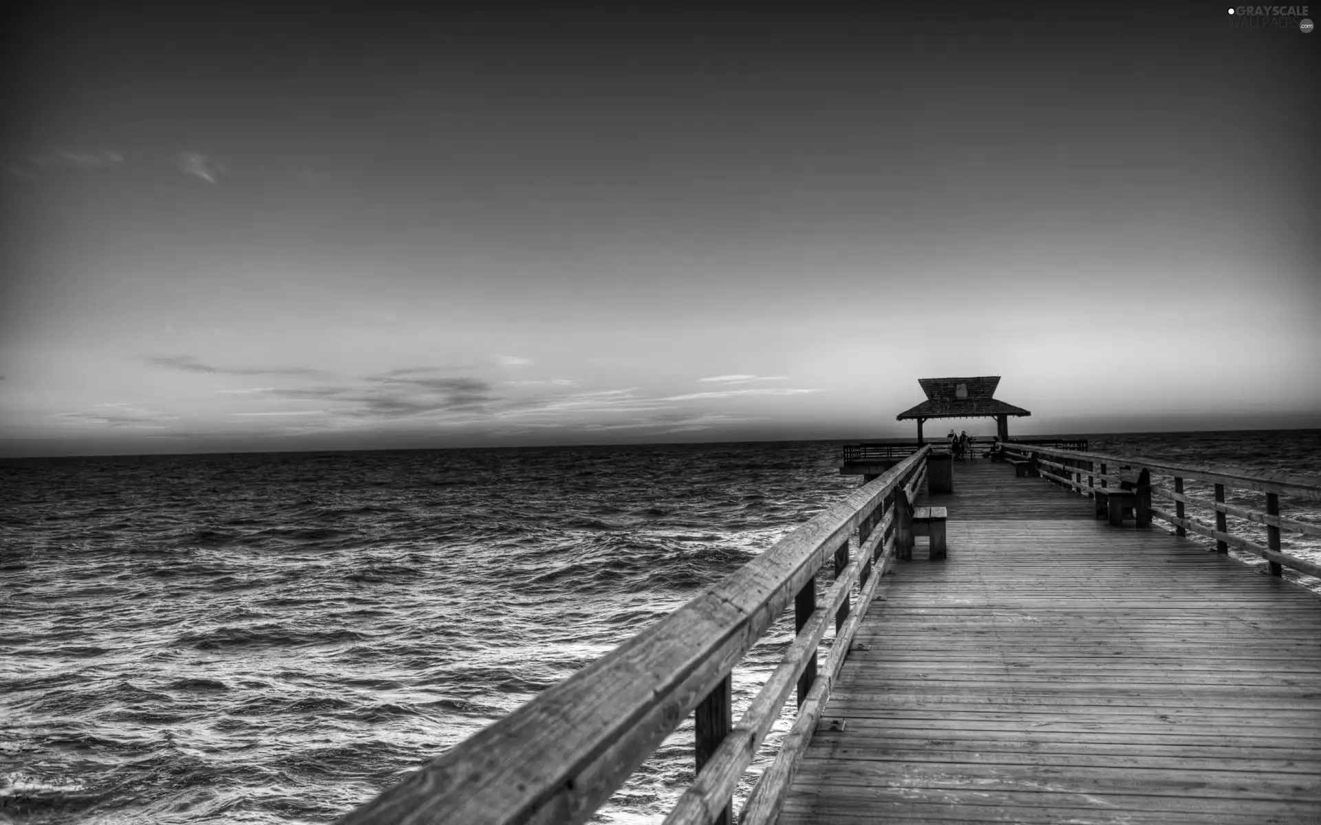 sea, pier
