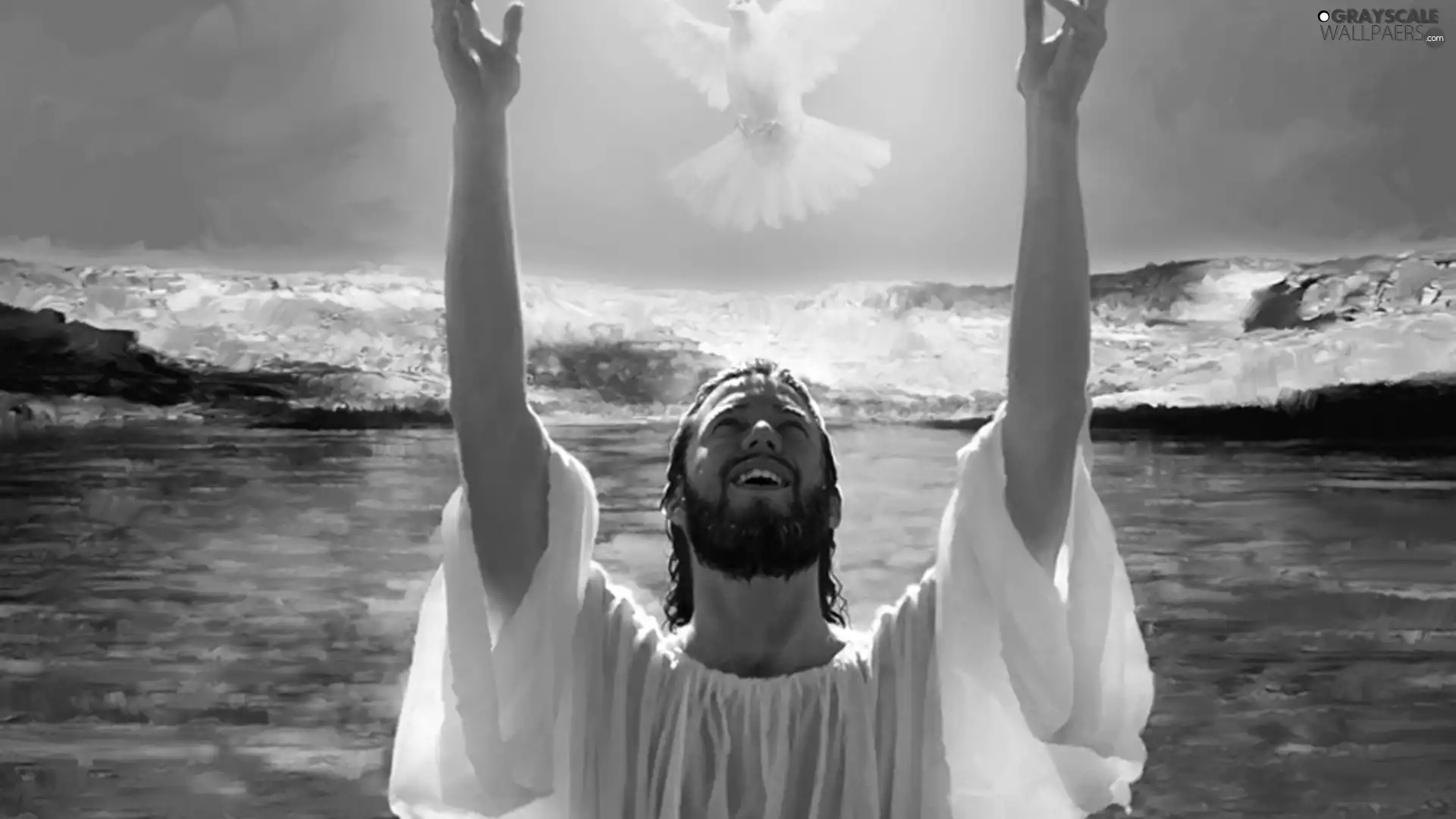 pigeon, Jesus, hands