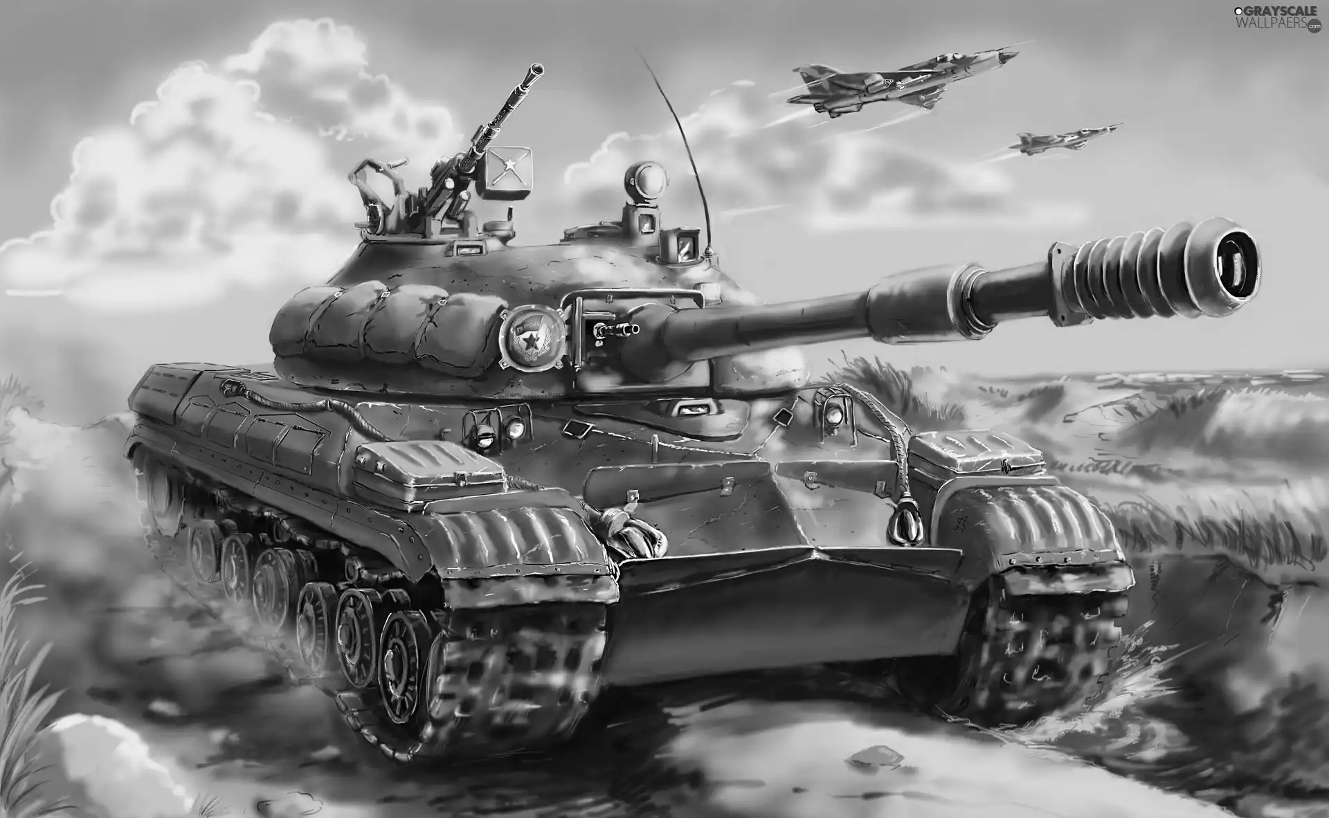 Planes, IS-8, Way, dust, tank