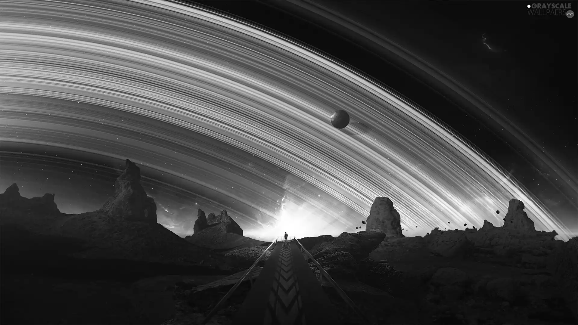 universe, Planet, rocks, Universe, graphics