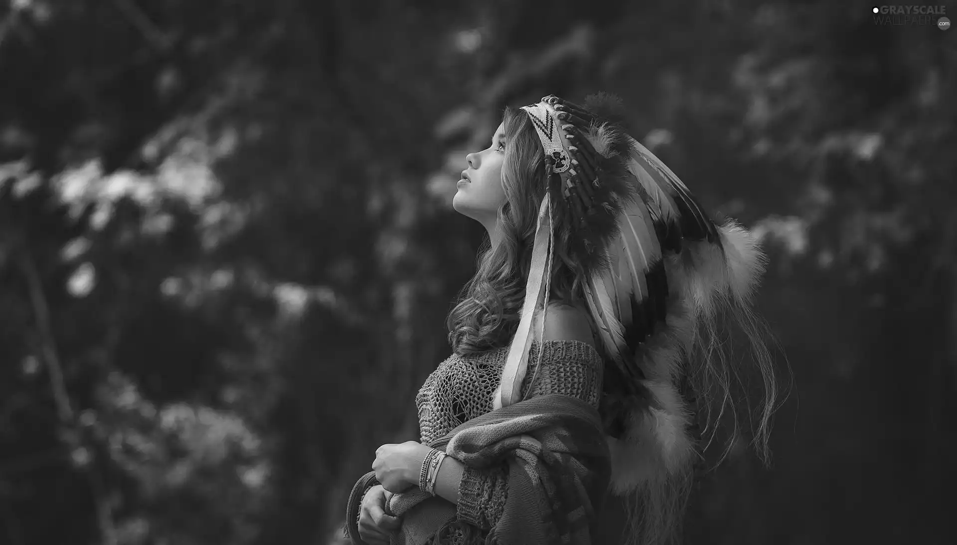 plume, girl, Bracelet