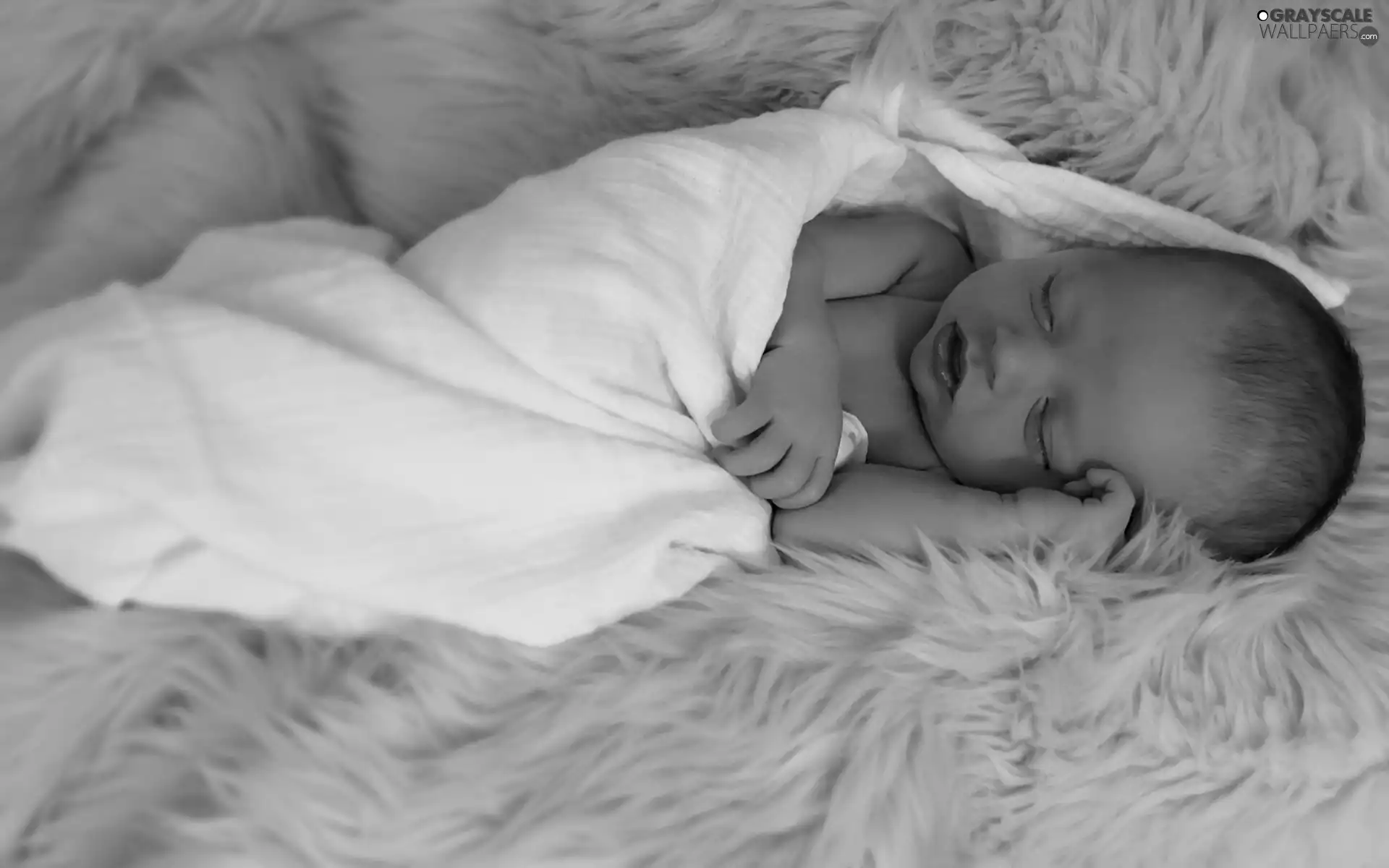 Sleeping, diaper, plush, Baby