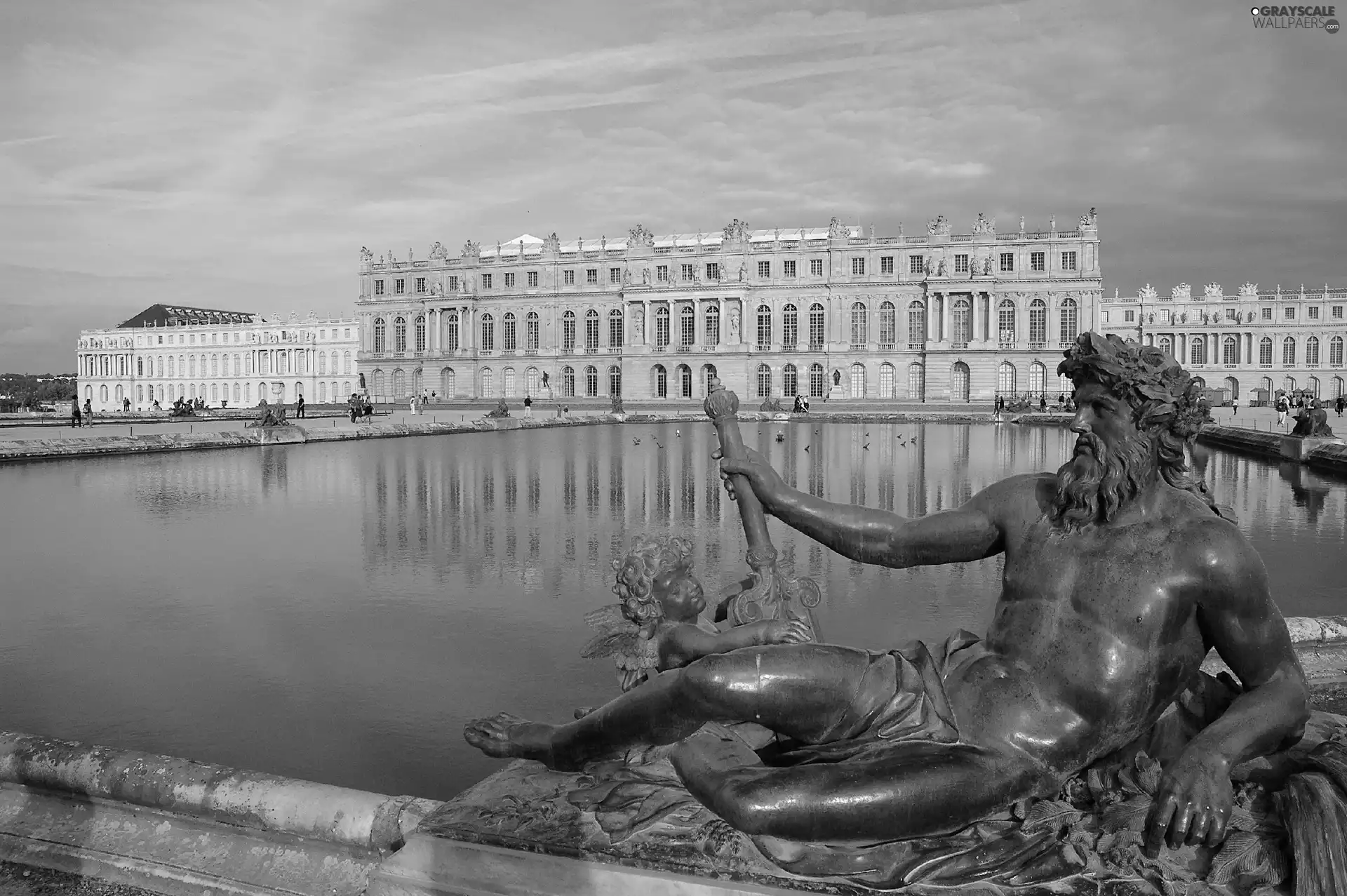 sculpture, Castle, Pond - car