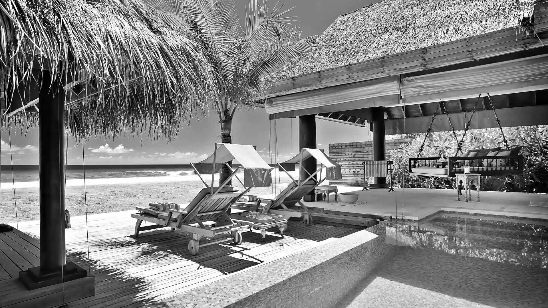 Pool, Maldives, Beaches, Hotel hall, sea