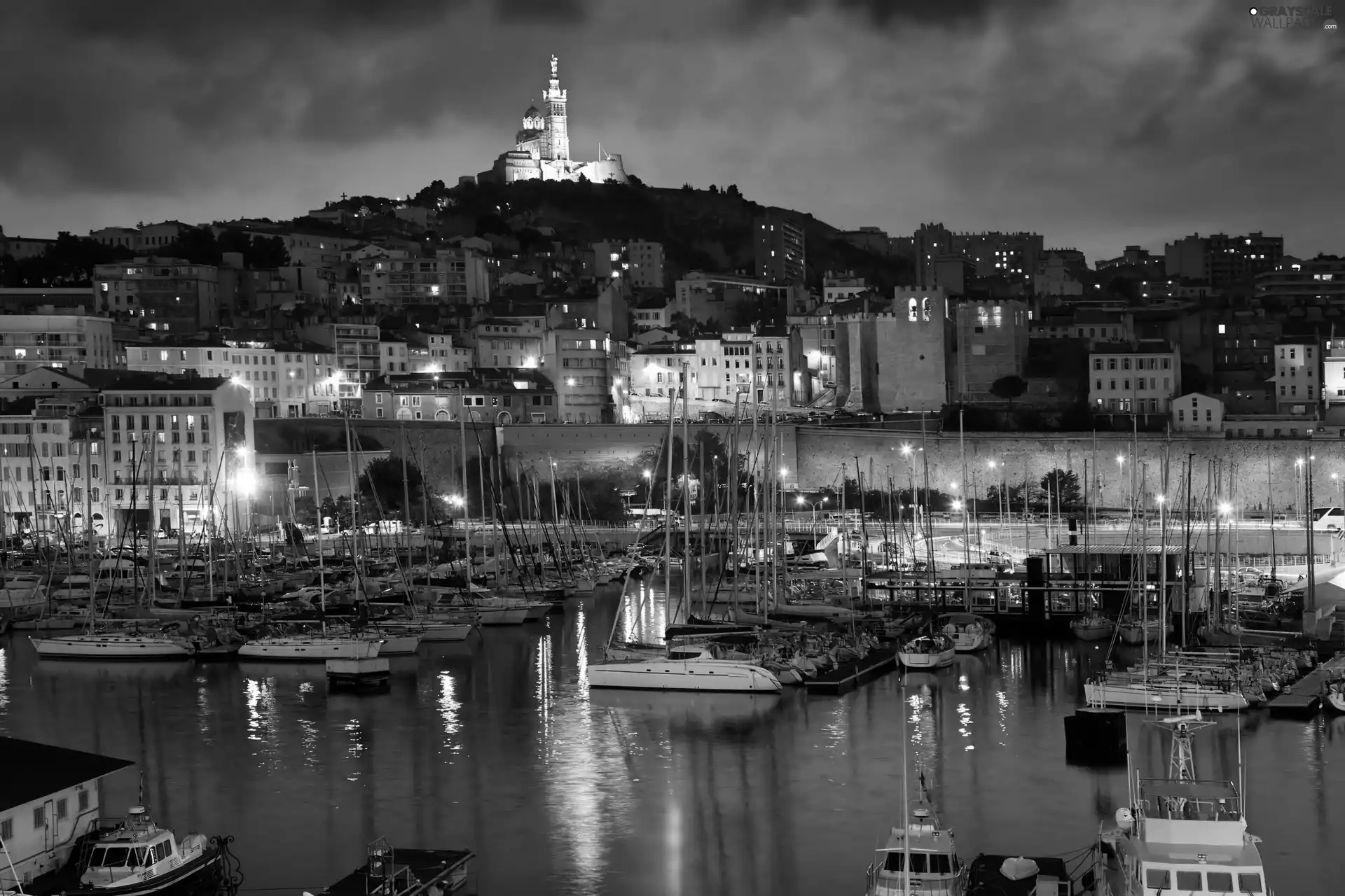 port, France, Night