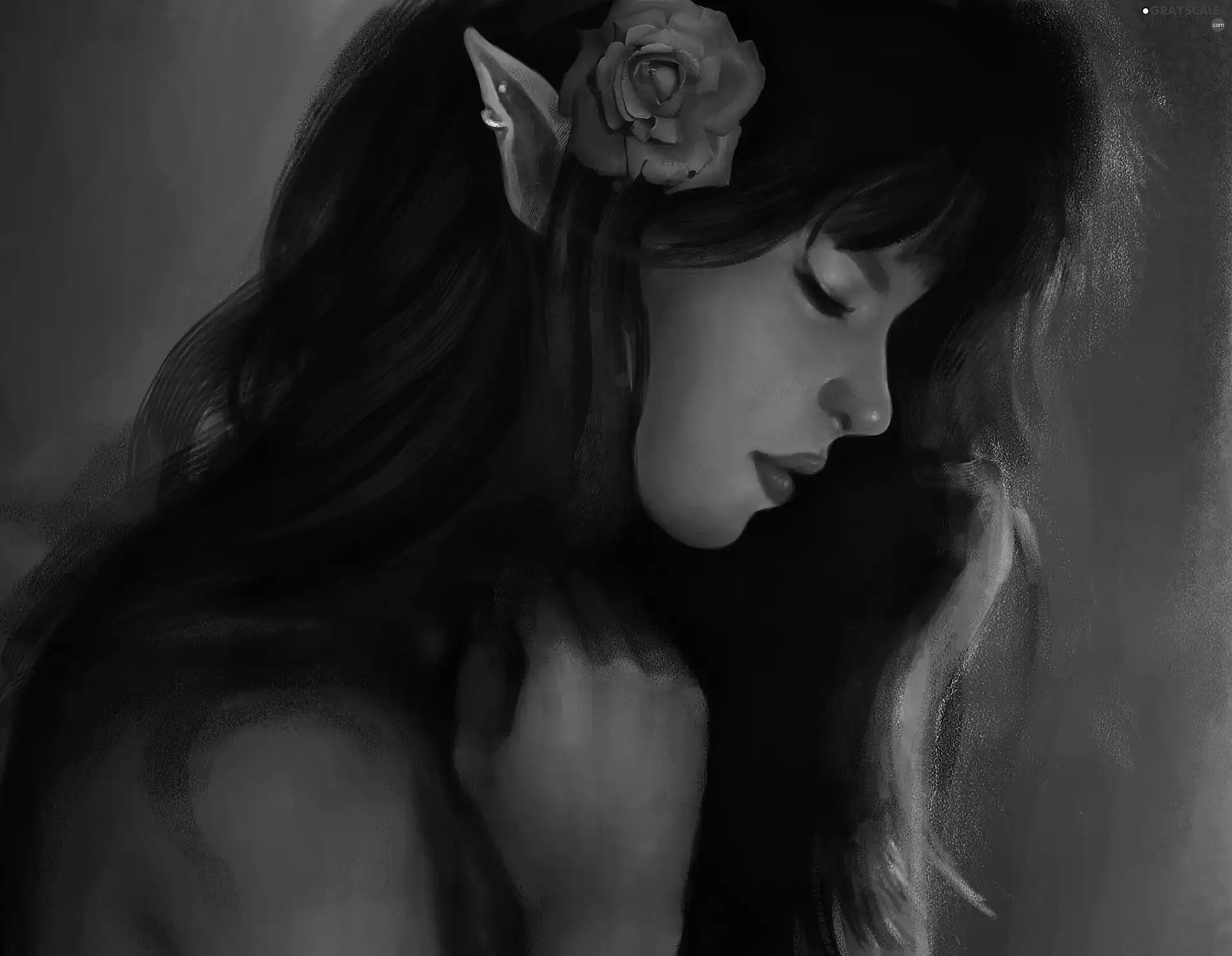 portrait, Women, elf