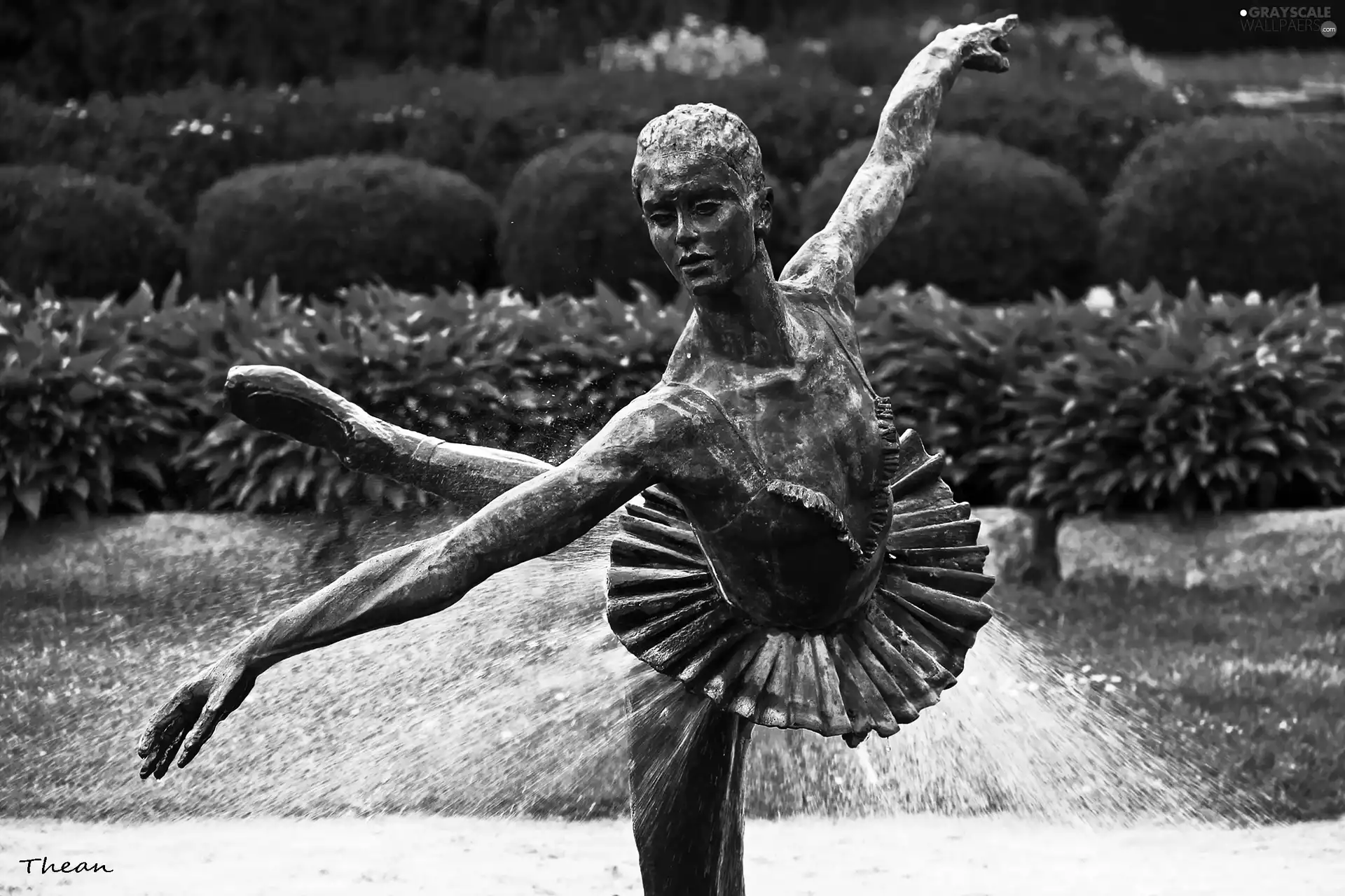 fountain, botanical garden, Poznań, Ballet