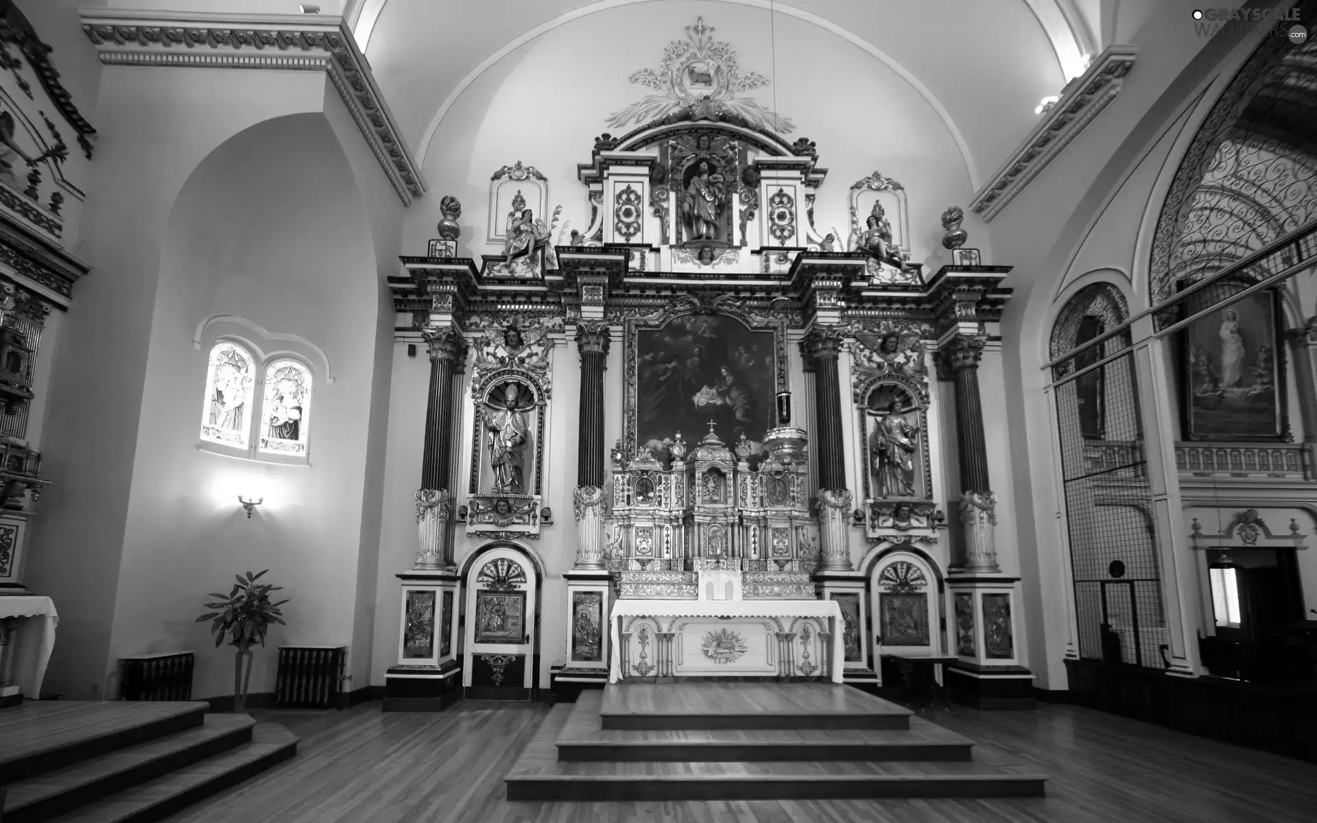 Quebec, chair, altar