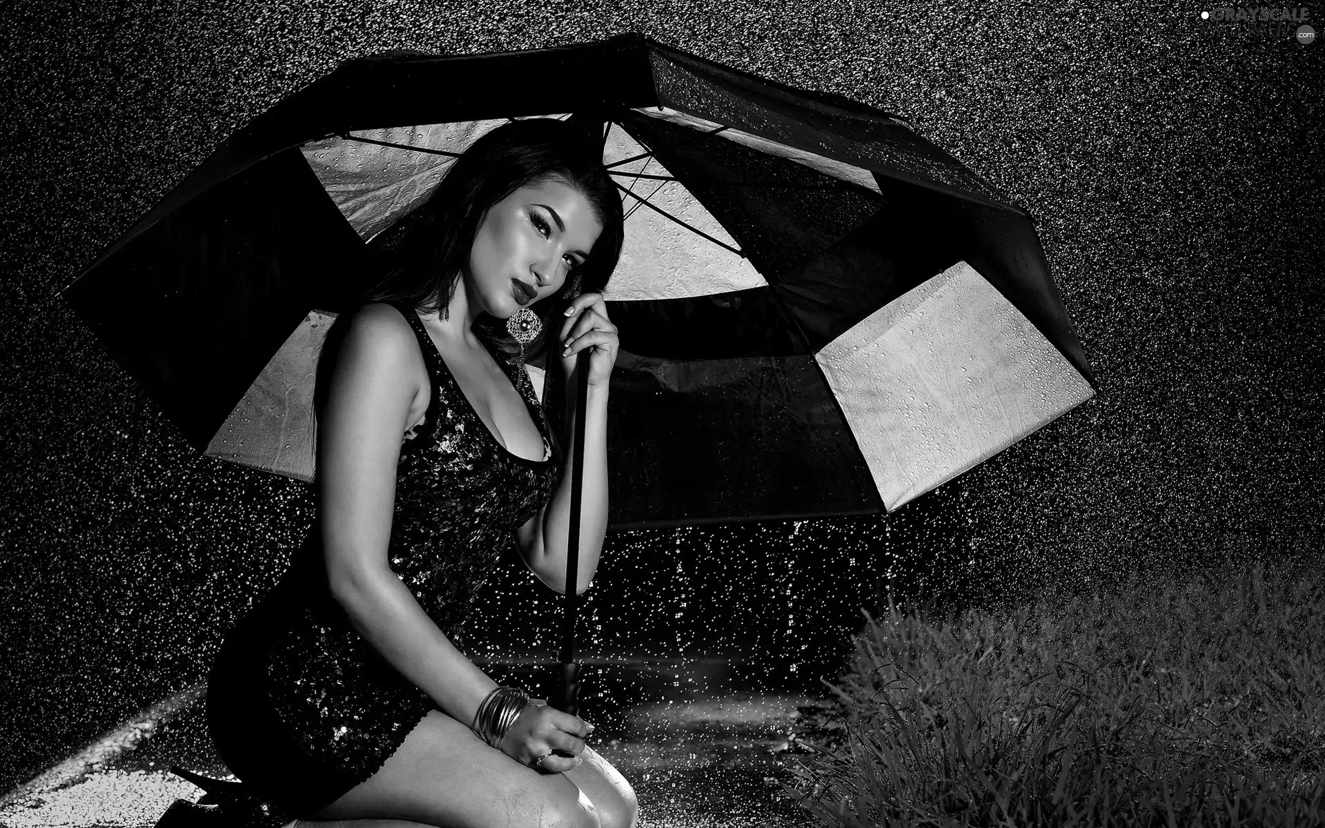 Rain, Women, Umbrella