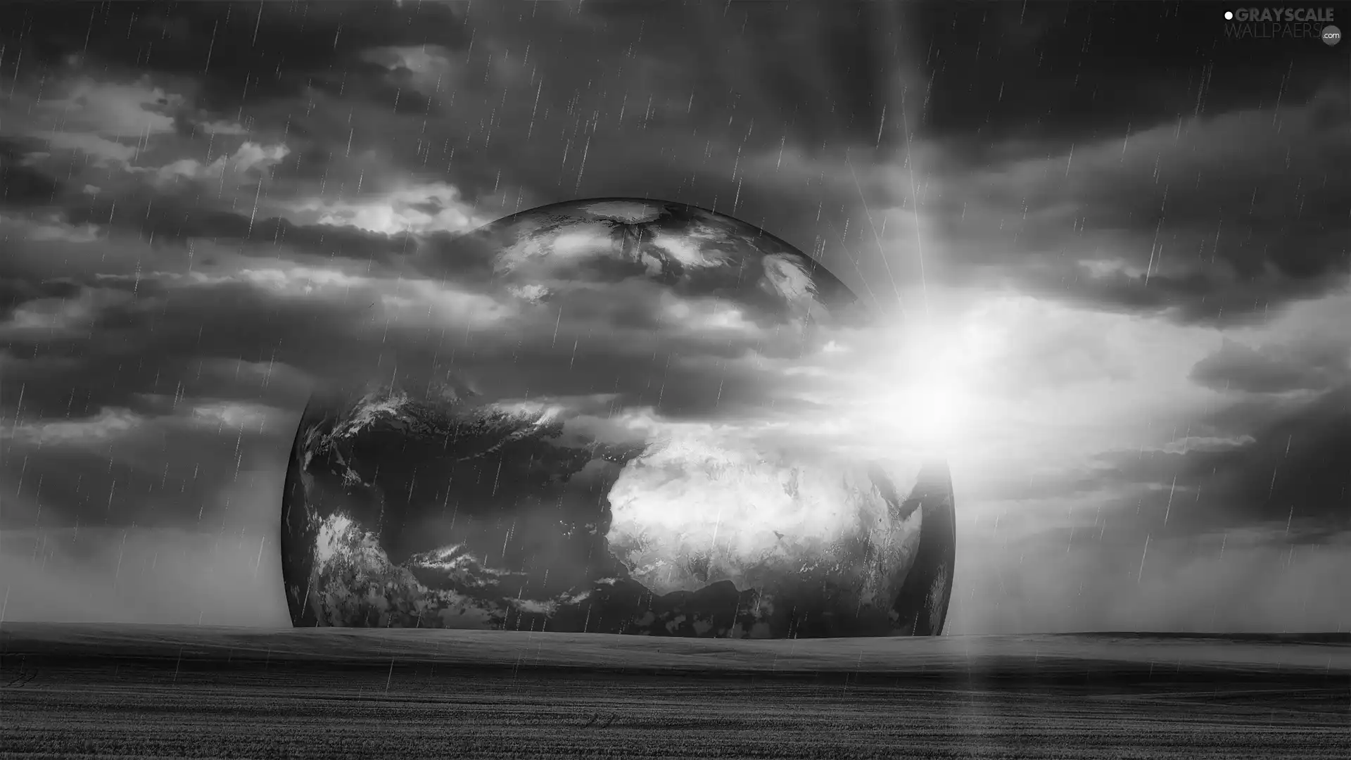 west, Planet, Rain, sun