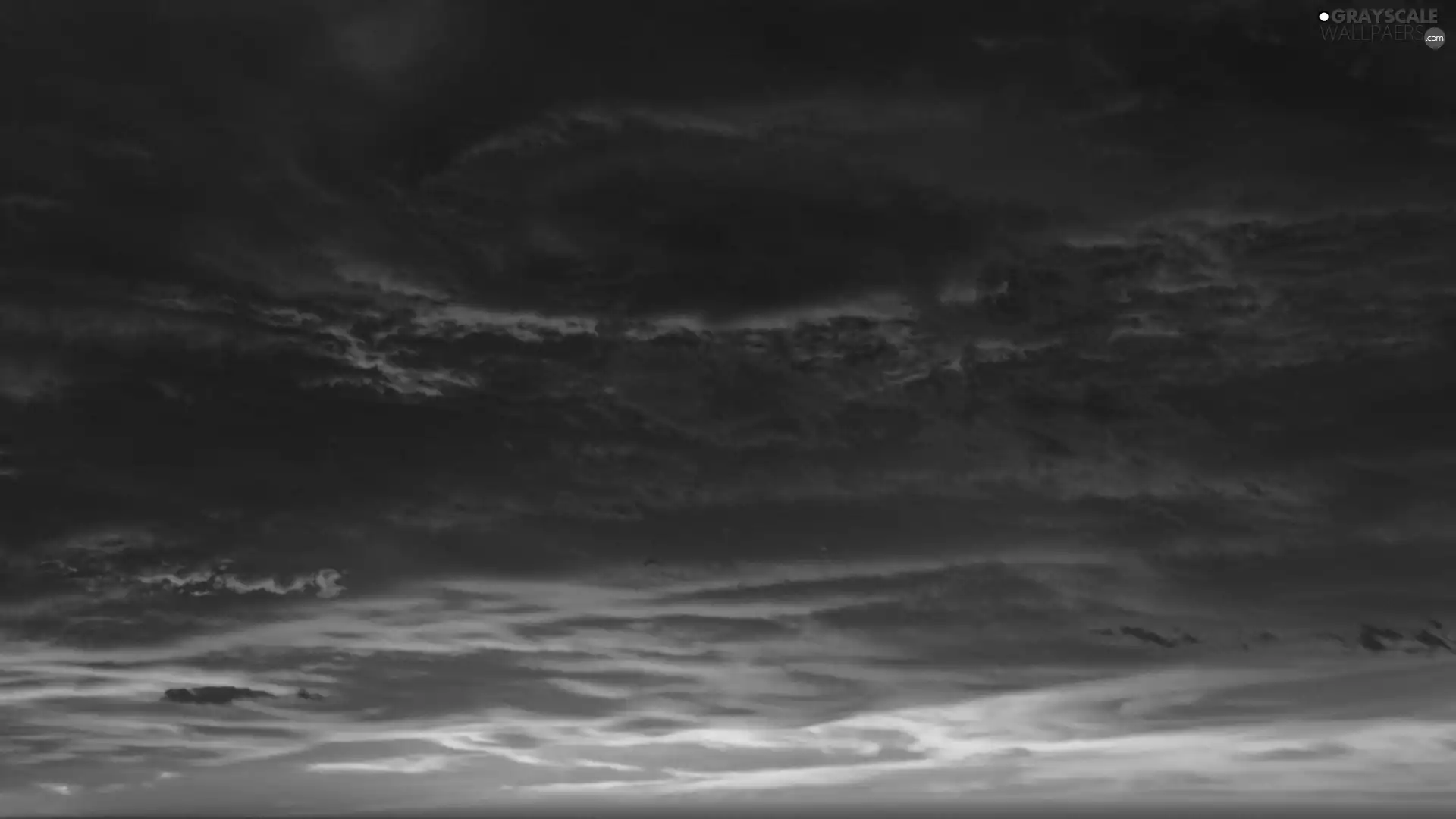 clouds, west, rays, sun