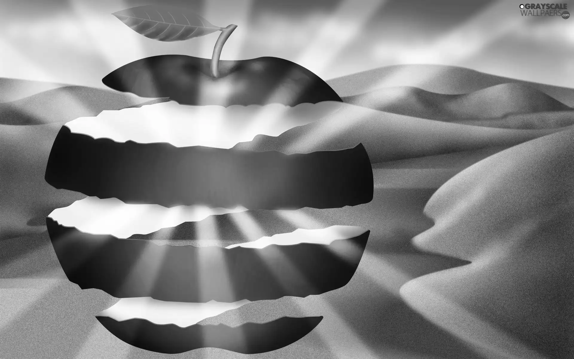 rays, Apple, skin