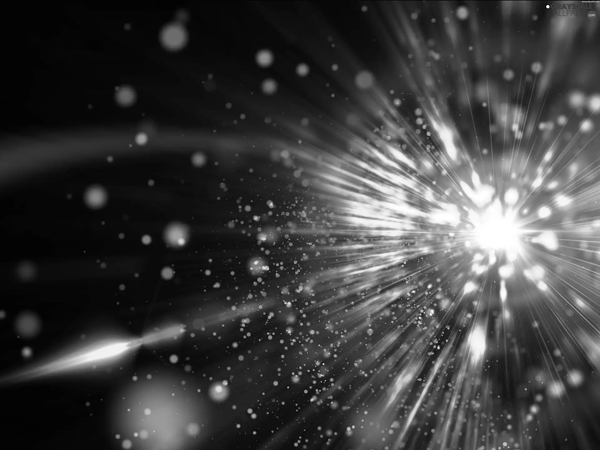 starfish, rays, luminosity, ligh, flash, explosion, abstraction, sun