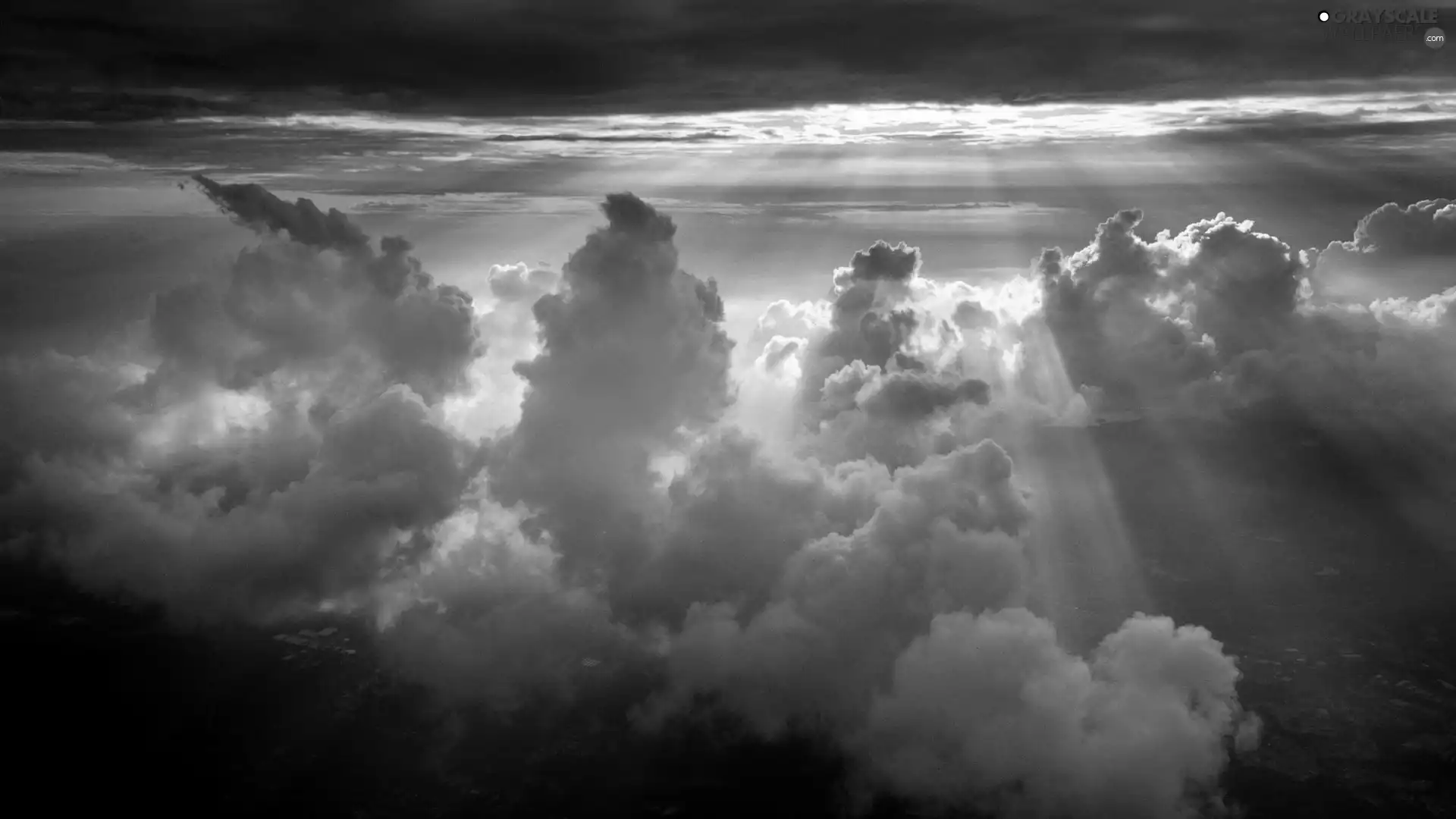 rays, sunny, west, sun, clouds