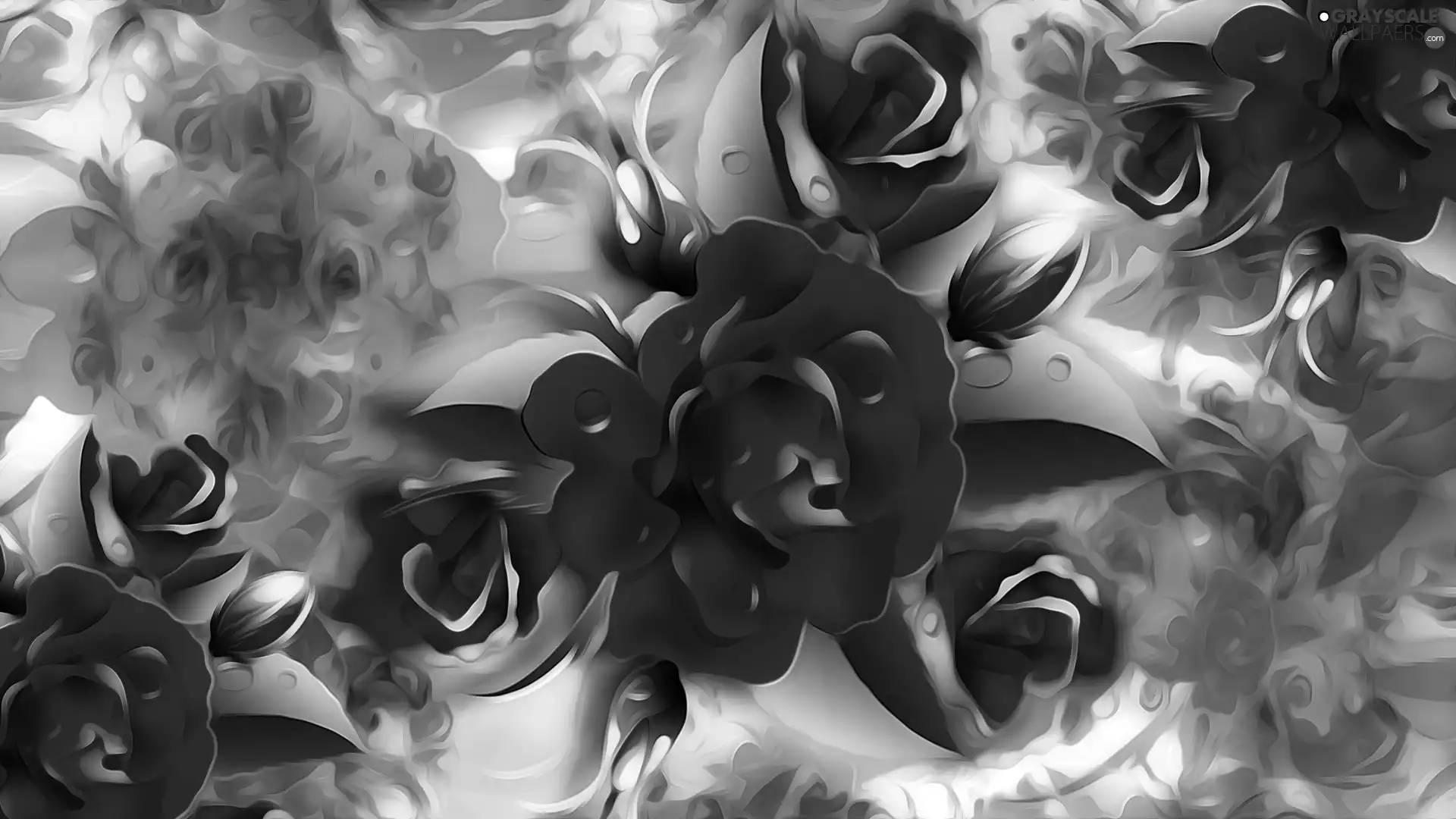 graphics, roses, 2D, Red
