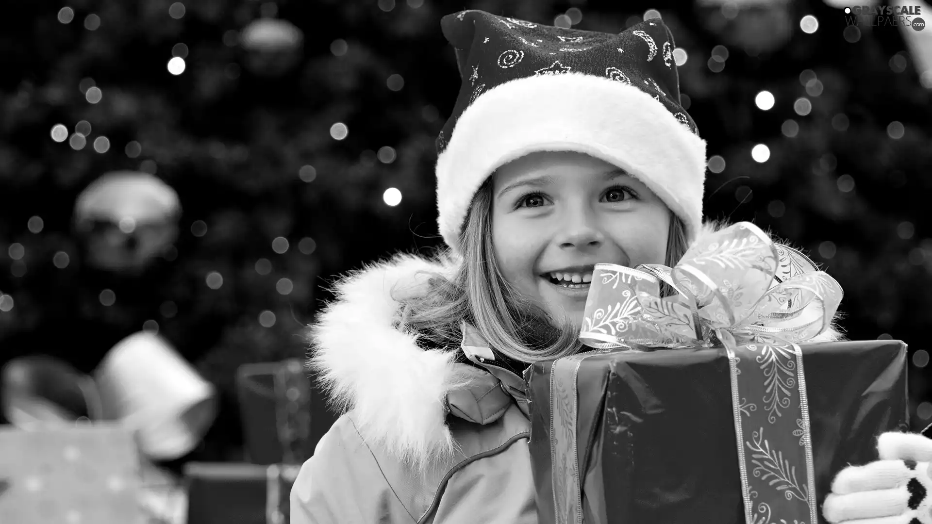 red hot, Hat, Smile, gifts, girl