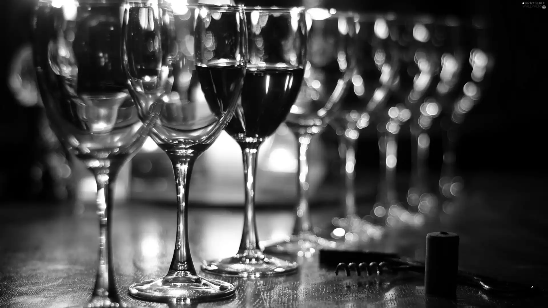 Red, glasses, Wine