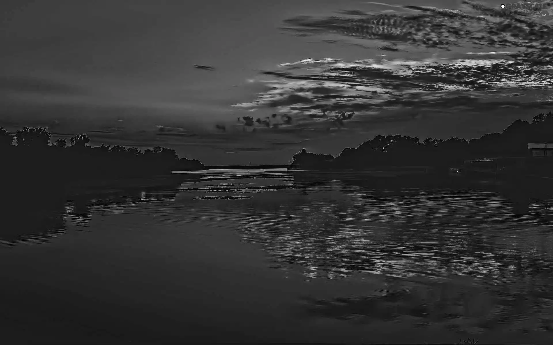 color, lake, reflection, clouds