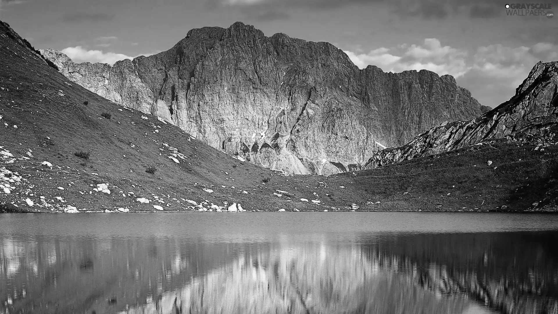 reflection, Mountains, lake