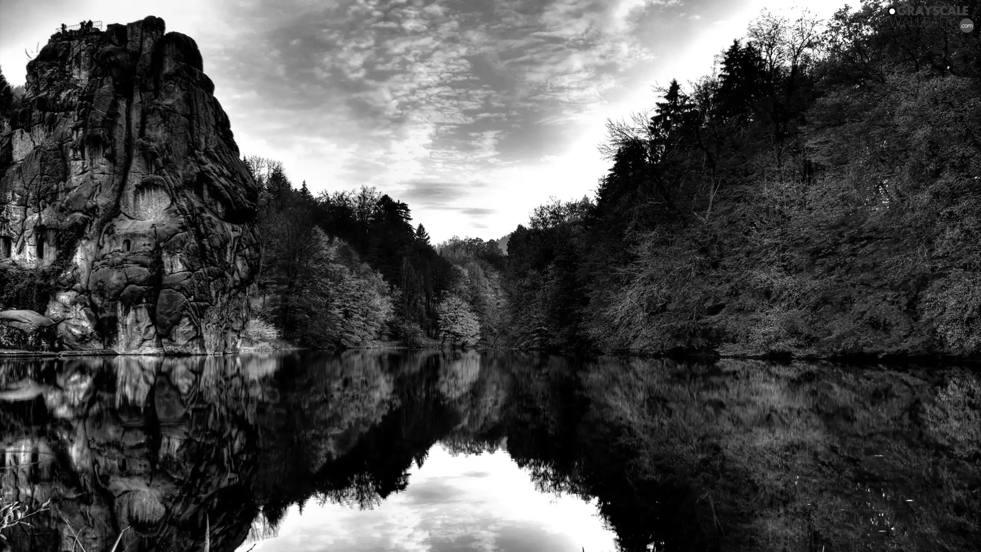 reflection, Mirror, Mountains, River, autumn