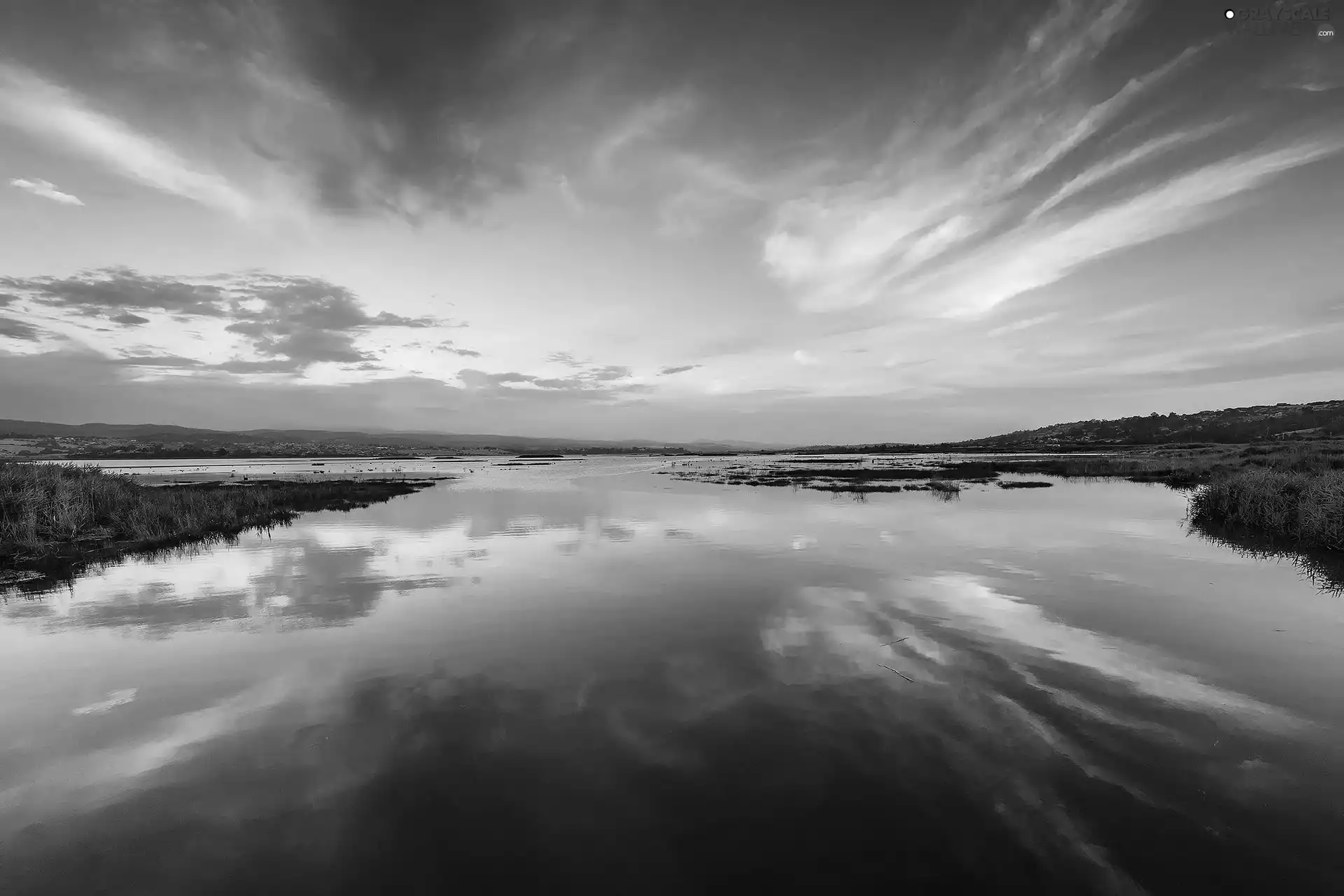 west, River, reflection, sun