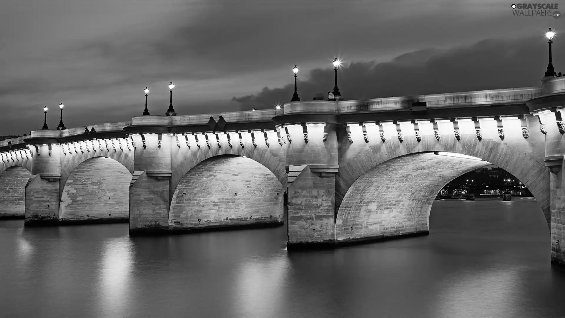 River, bridge, arched