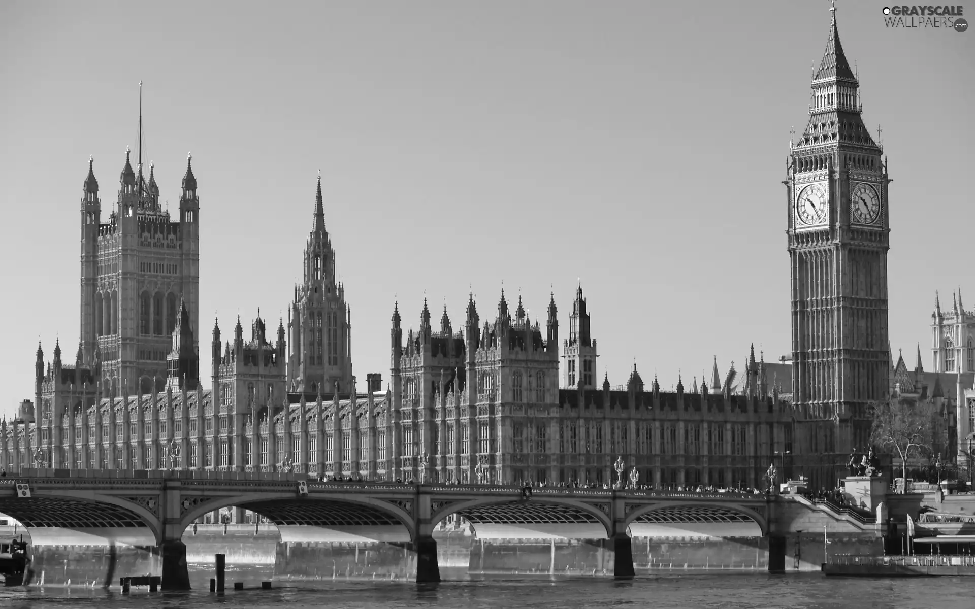 River, bridge, palace, Westminster, London