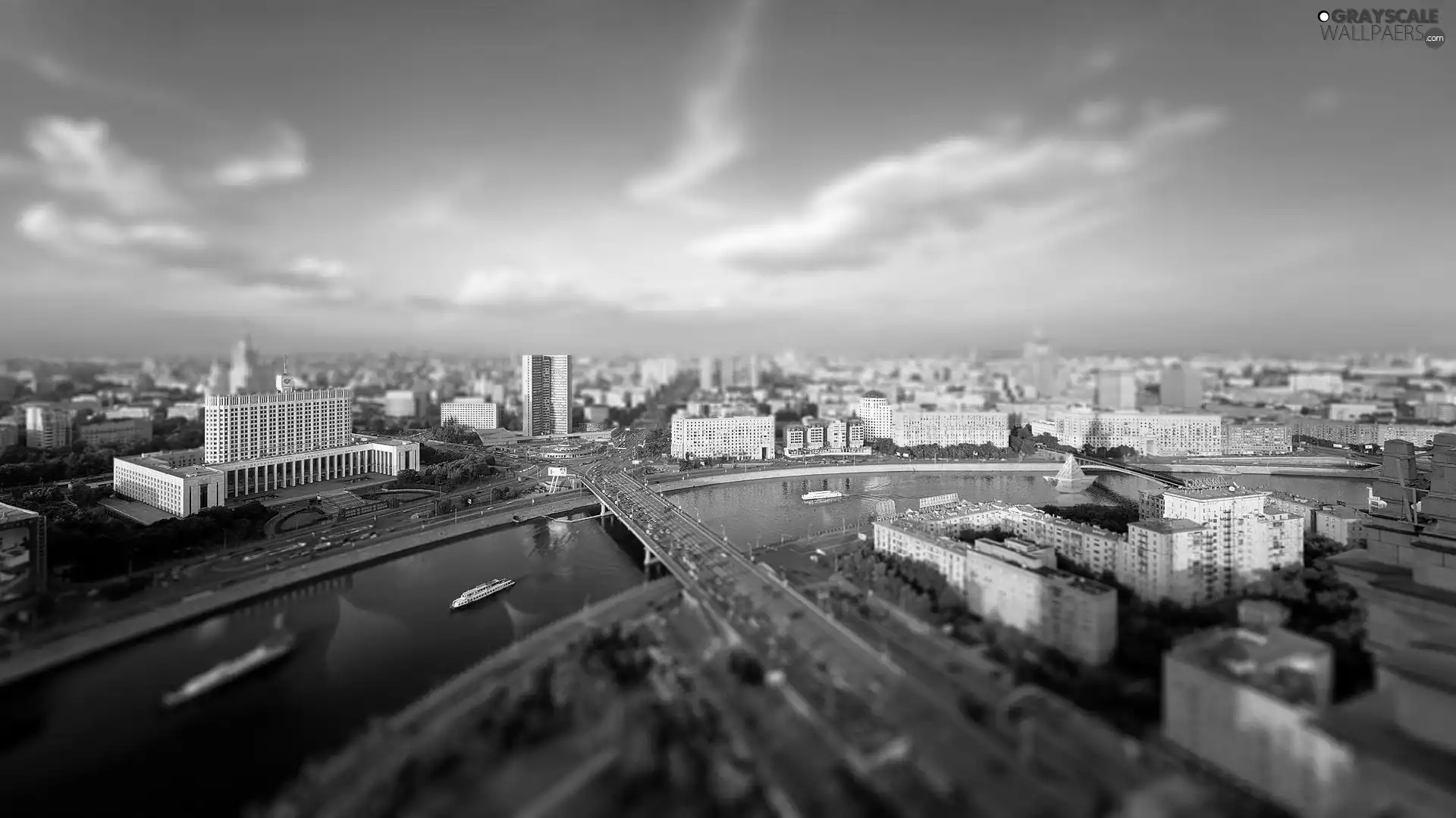 River, Town, bridge