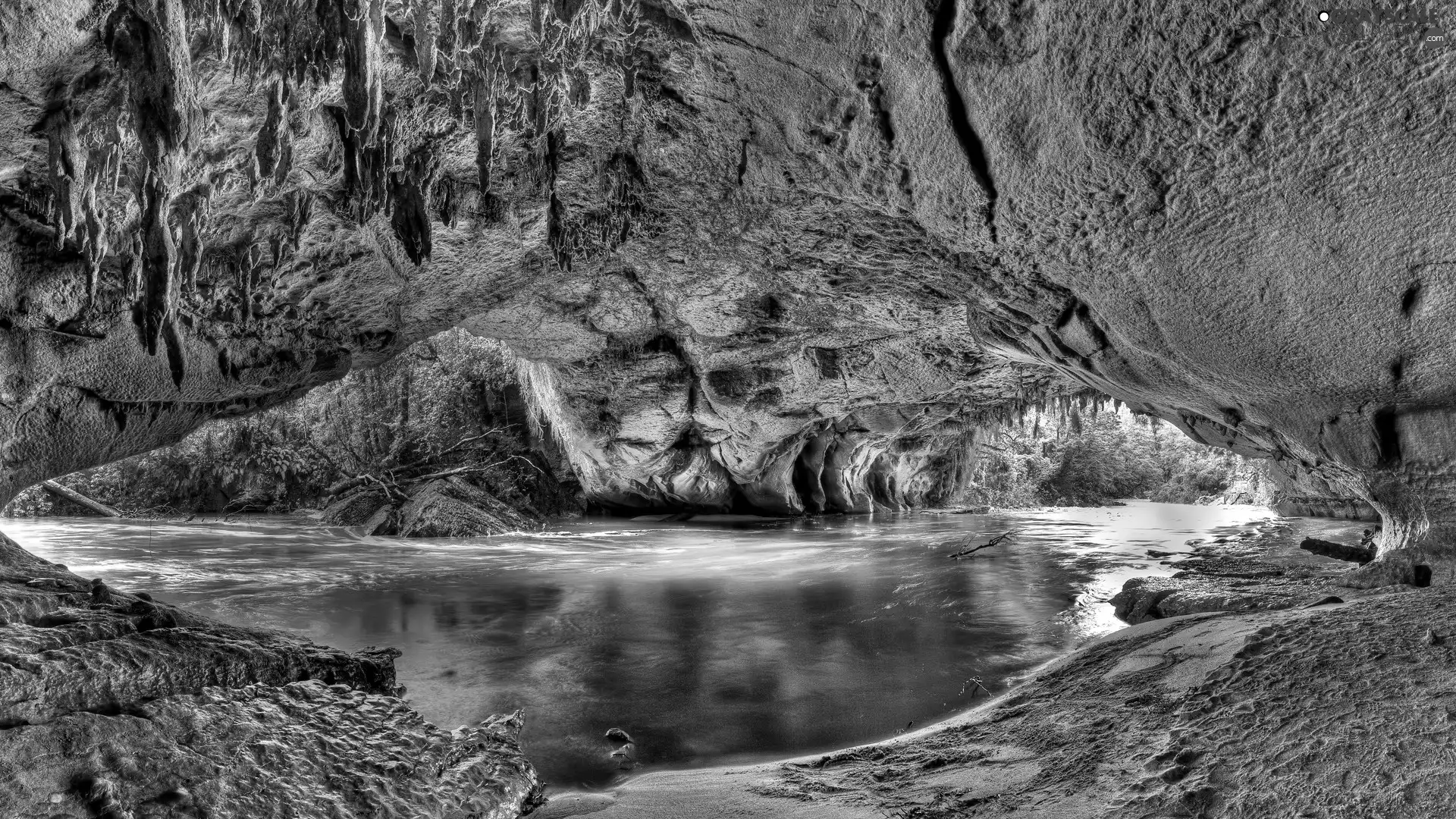 cave, River