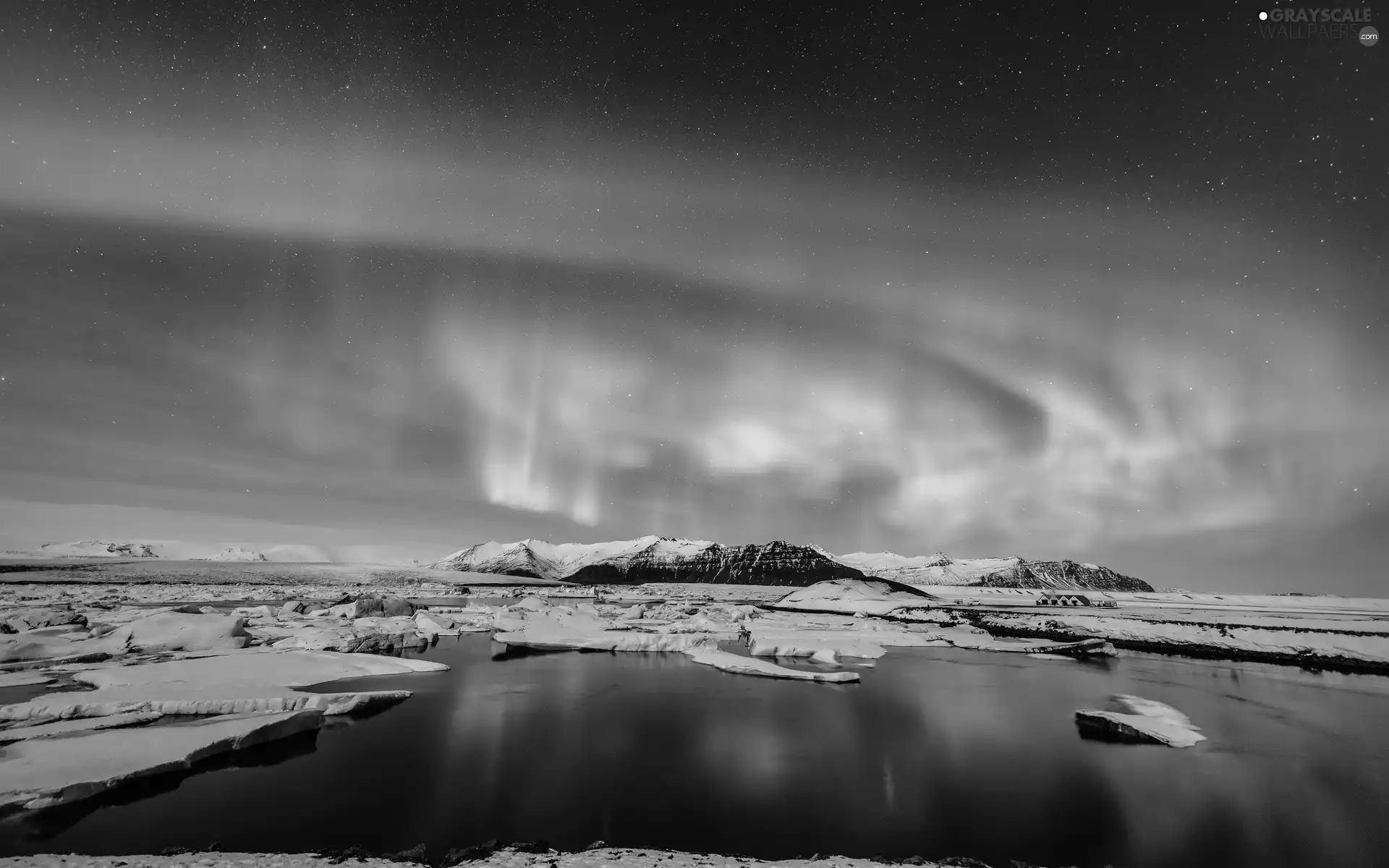 dawn, Mountains, River, Polaris