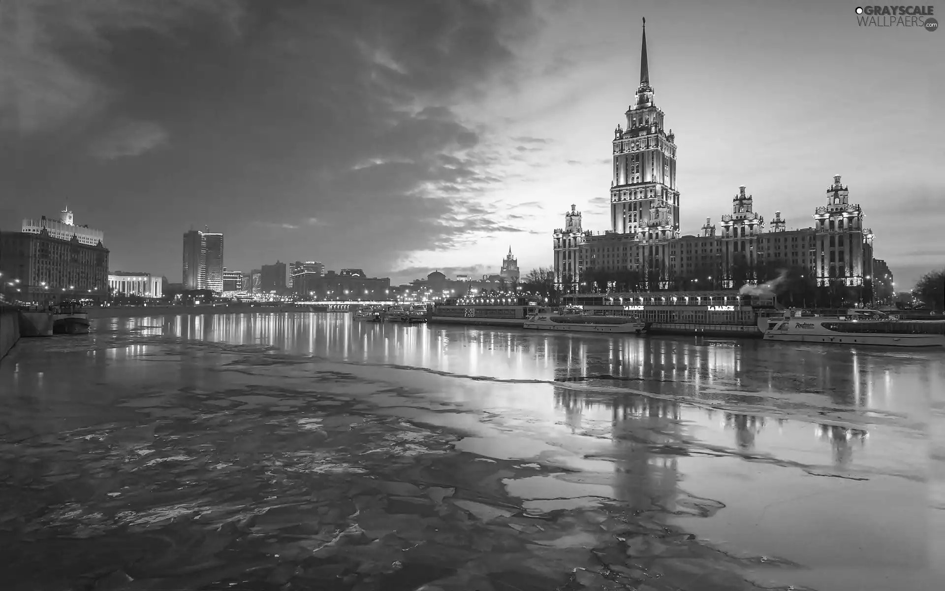 Moscow, winter, River, Hotel hall