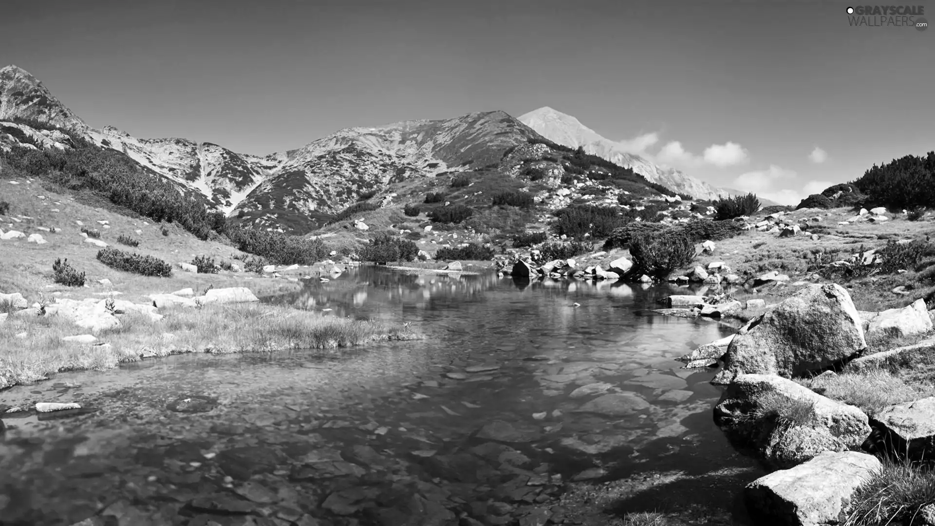 River, Mountains, medows