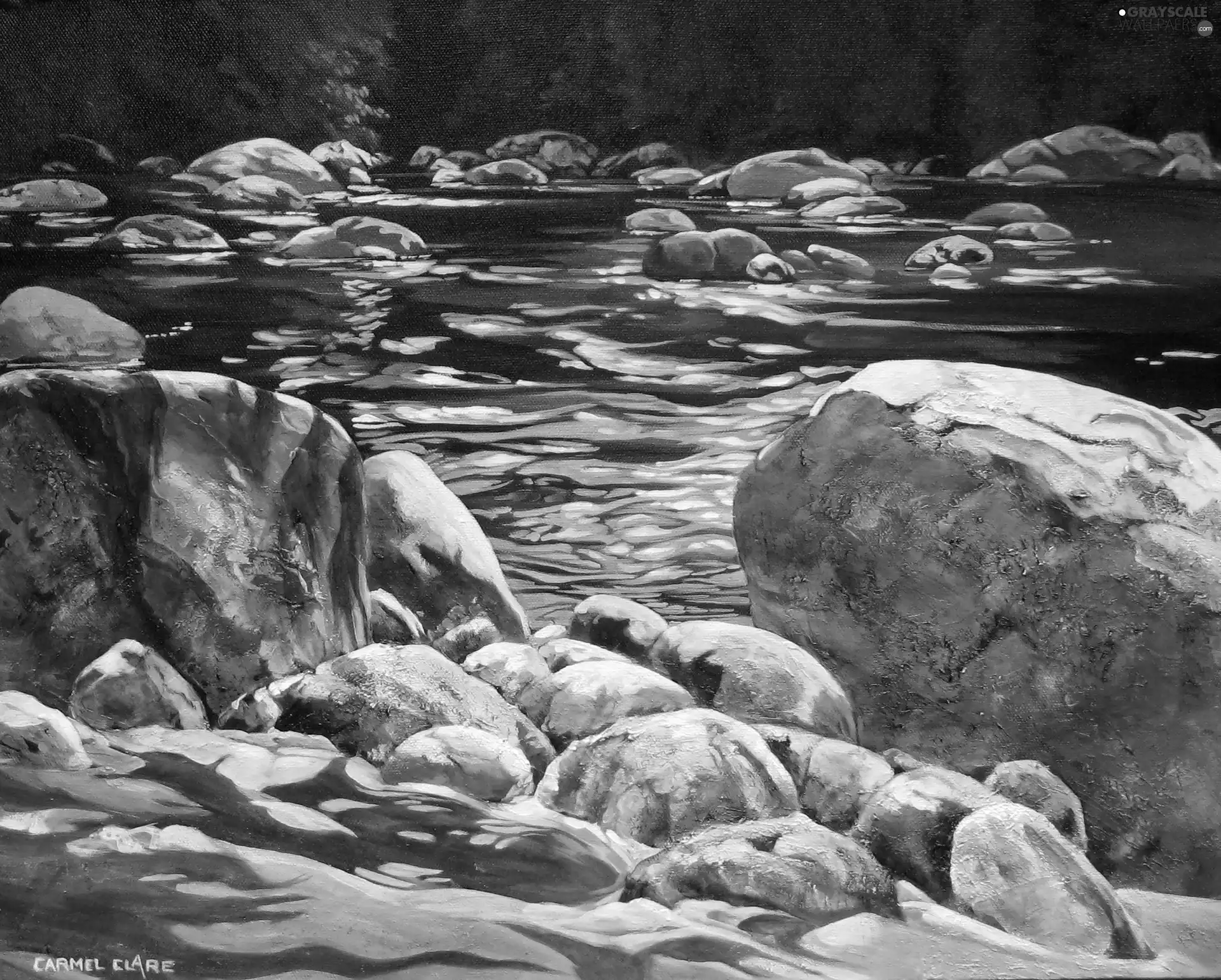 Stones, River