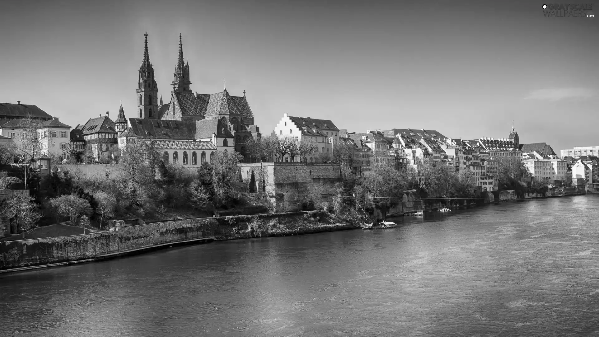 Switzerland, Town, River, Basel