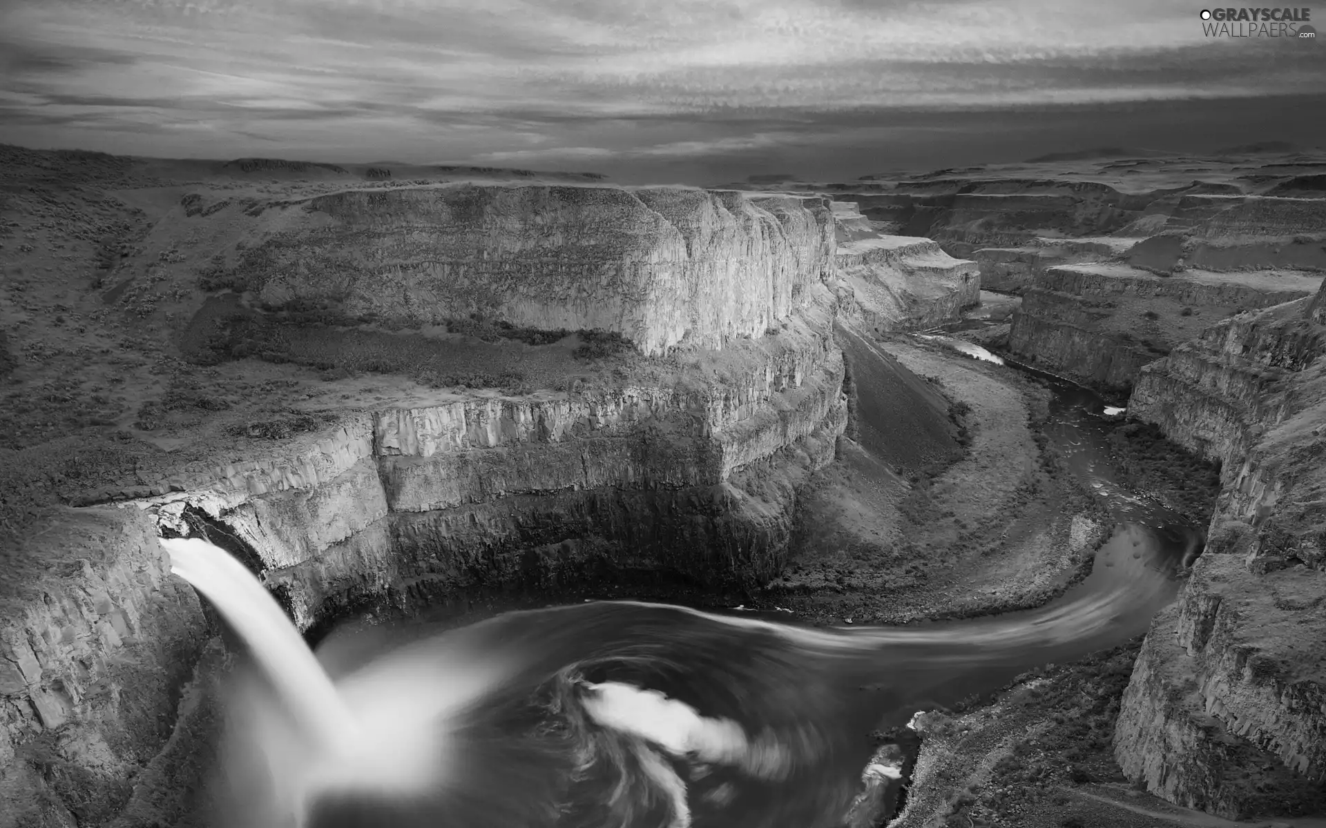 River, canyon, waterfall