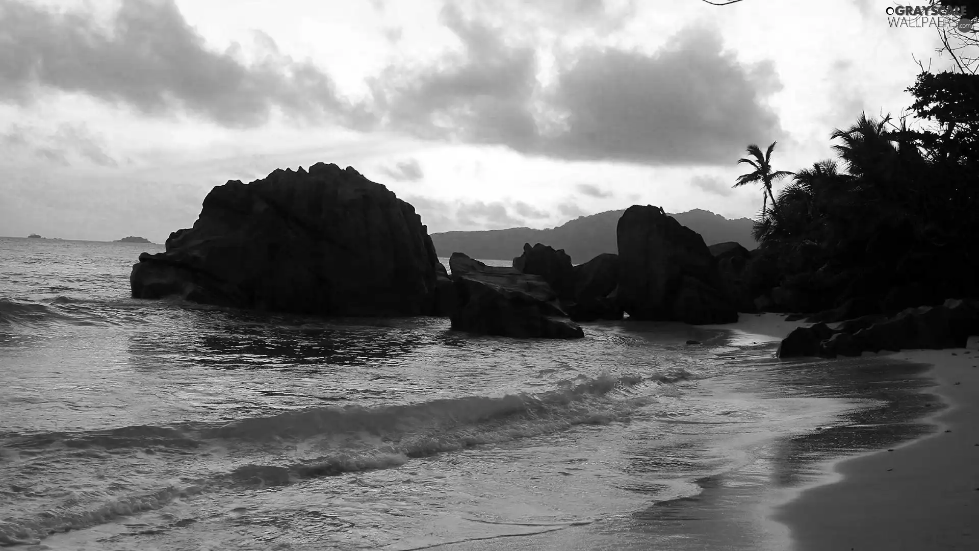 rocks, sea, Beaches