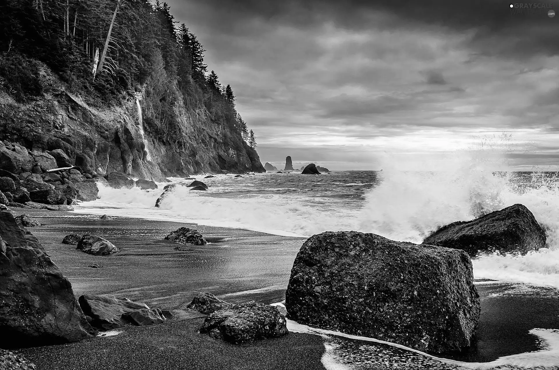 rocks, sea, Beaches
